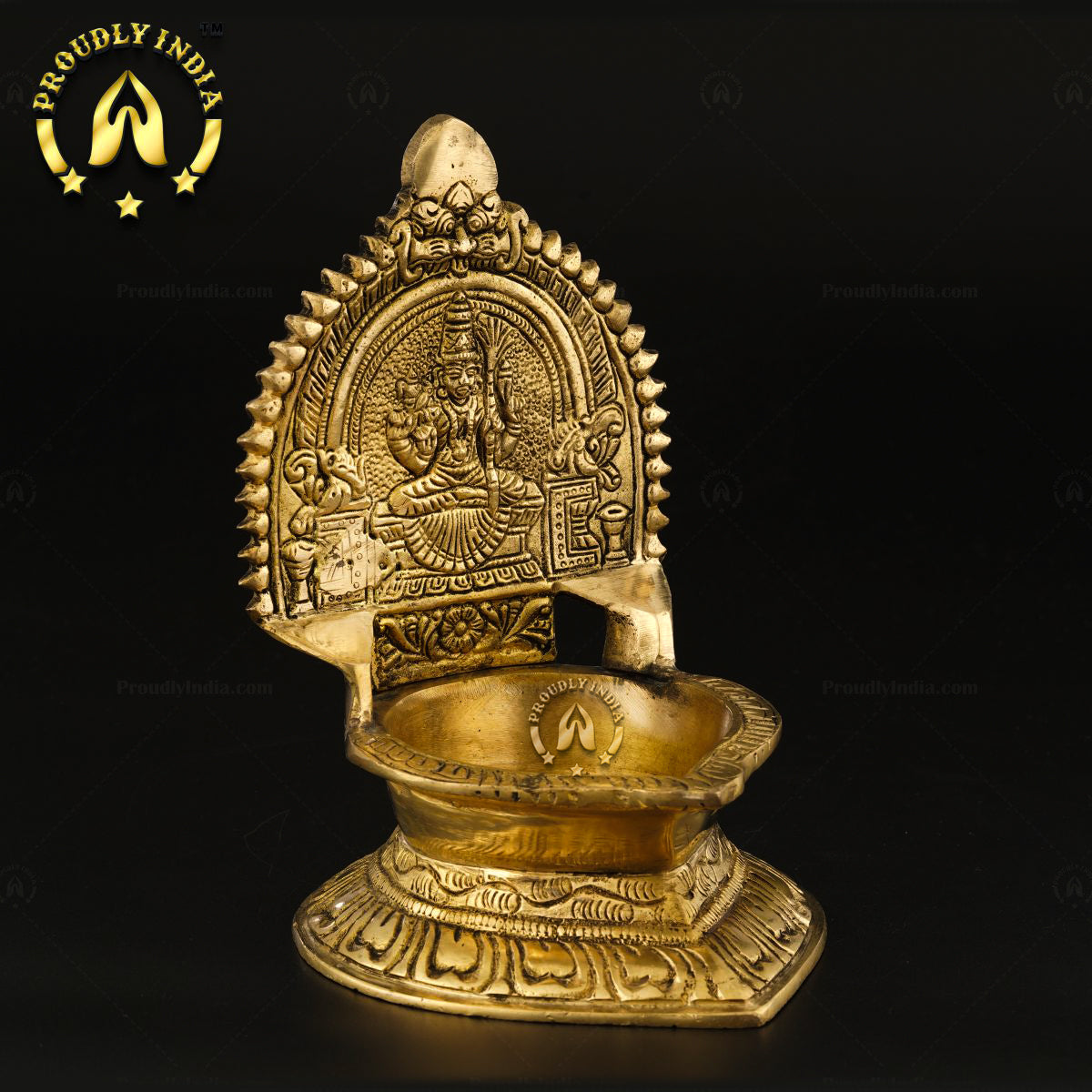 Traditional Brass Karumbu Kamatchi Amman Vilakku