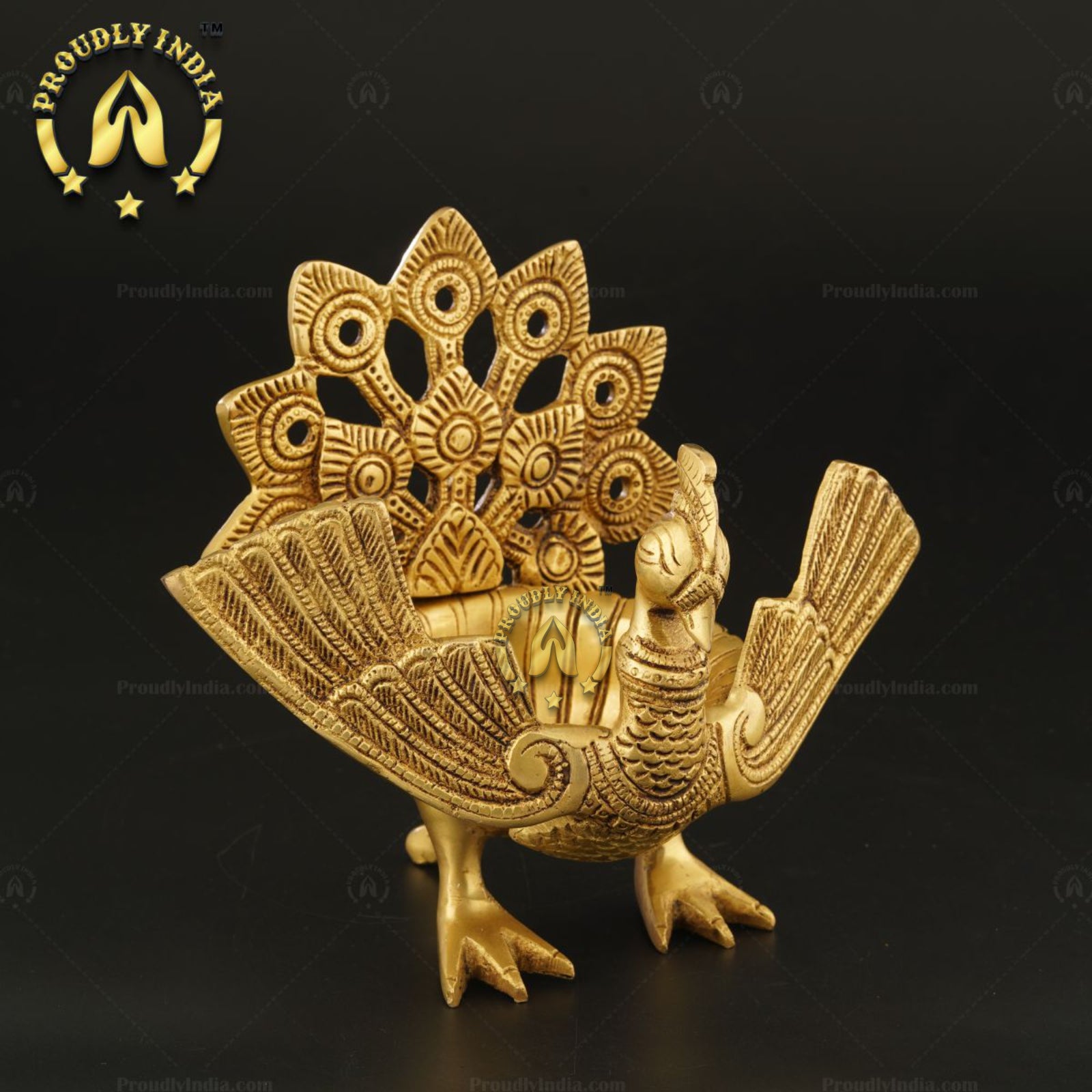 Buy Traditional Brass Peacock Winged Urli Diya