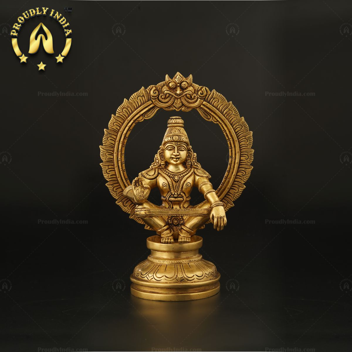 Handcrafted Brass Lord Ayyappa Swamy Statue