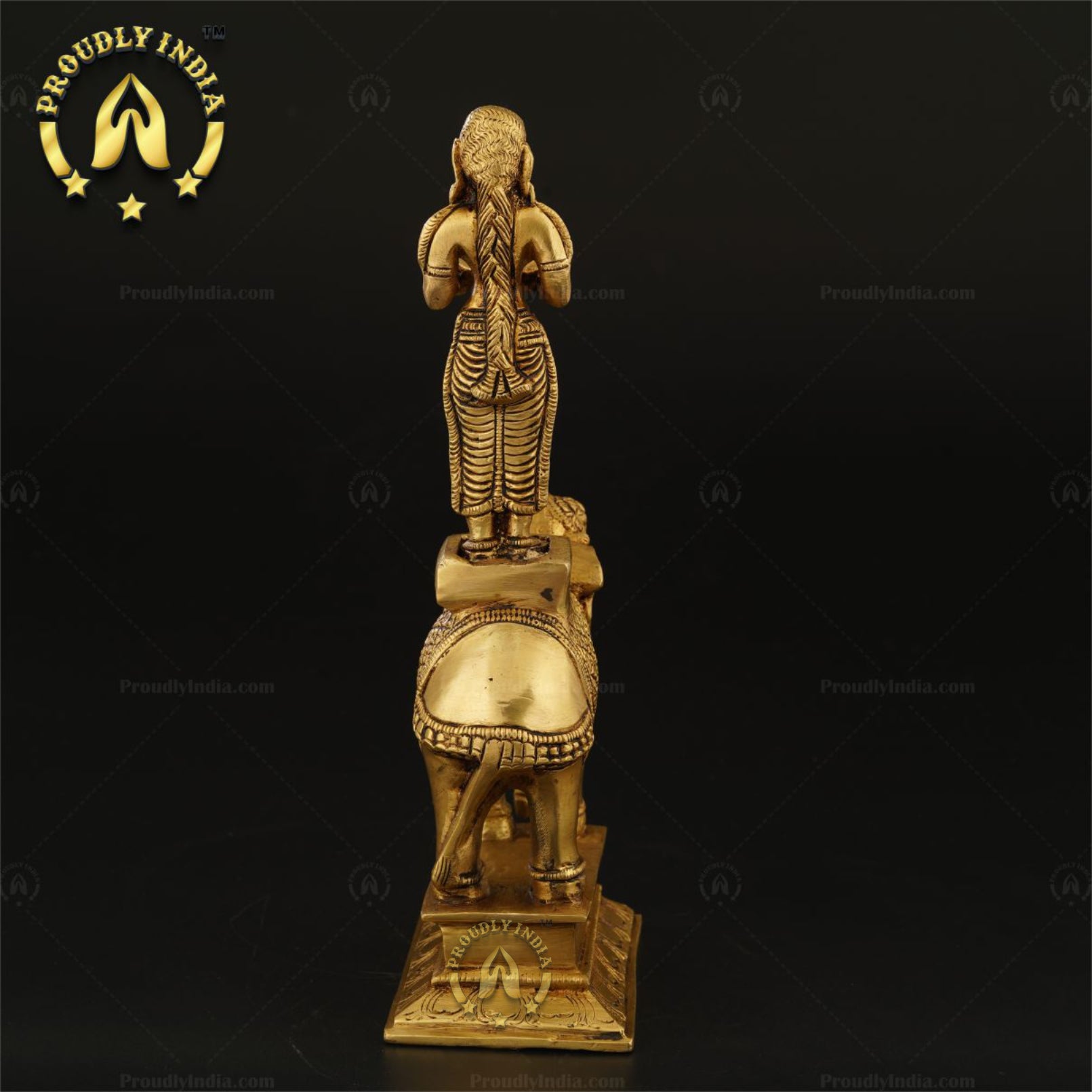 Set of 2 Brass Paavai elephent Diya
