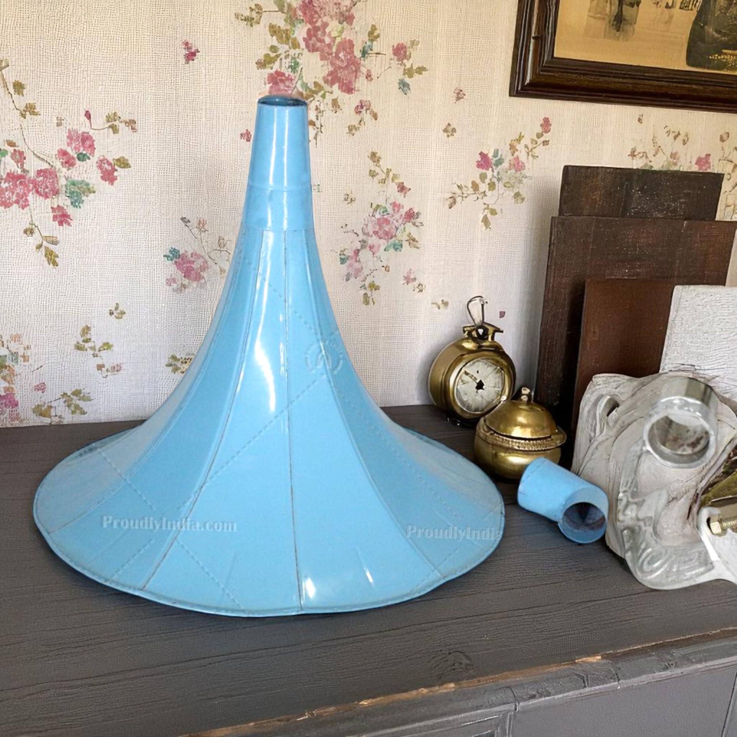 Blue Gramophone Horn