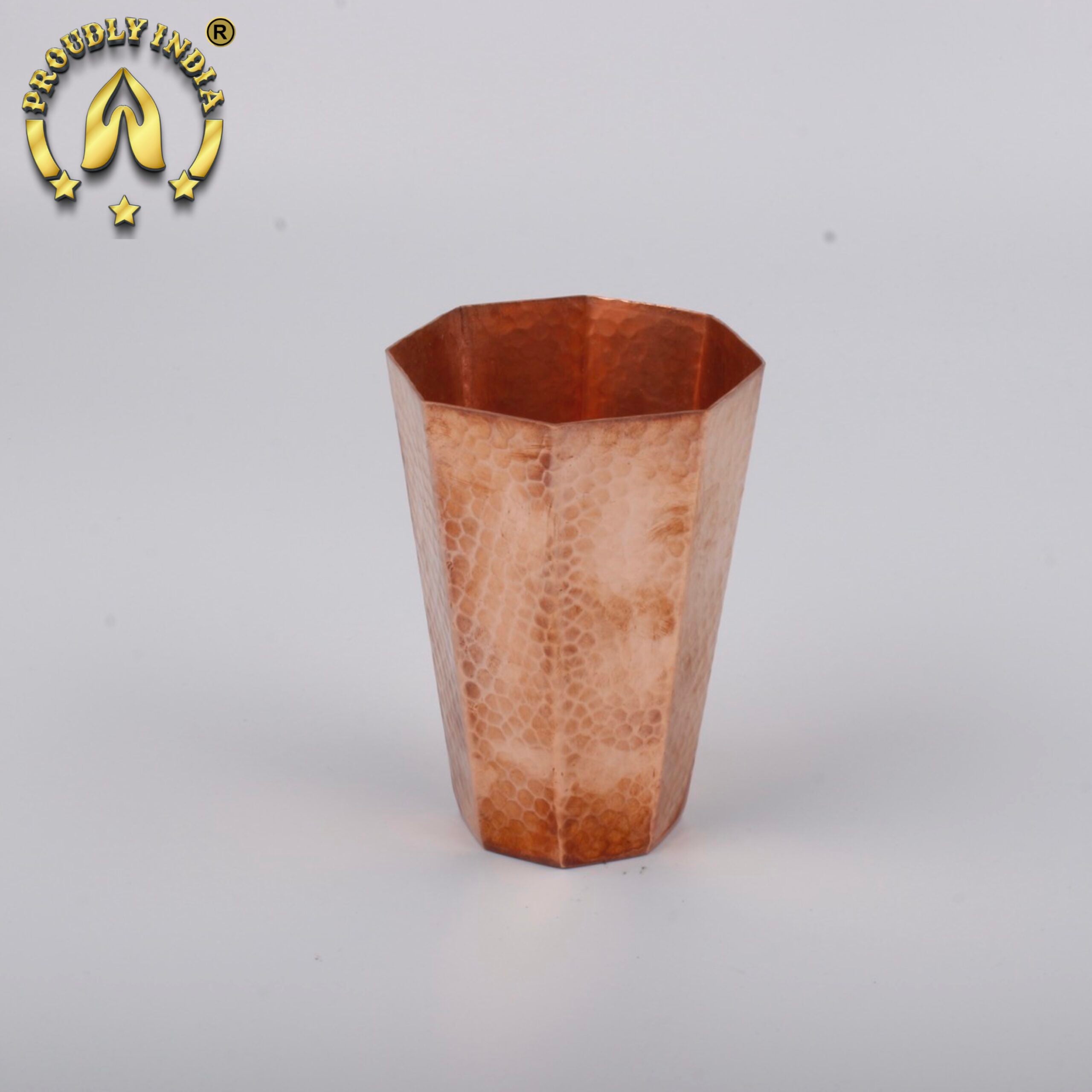 Copper Hexagon Thali Set 6 Piece