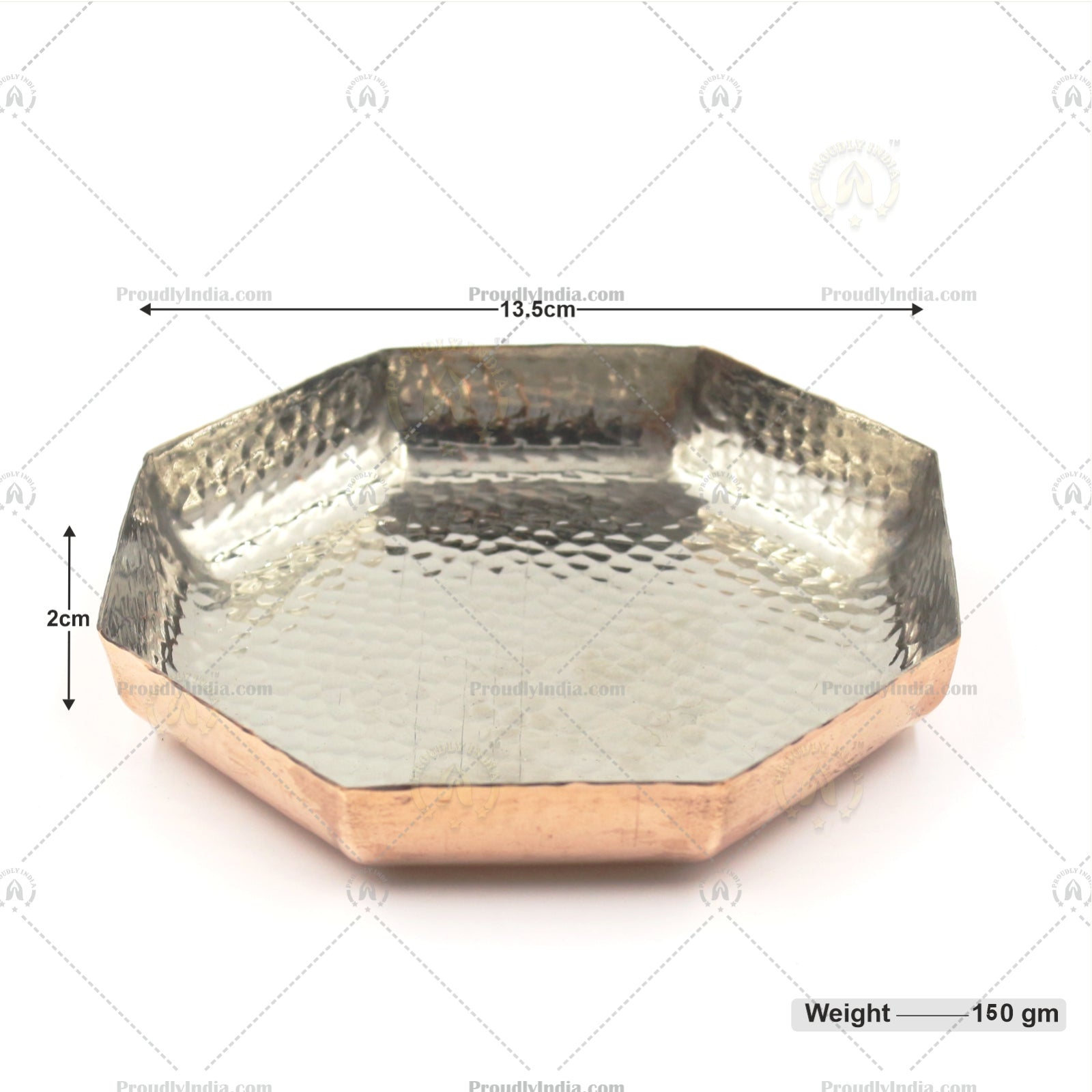 Copper Hexagon Thali Set 6 Piece