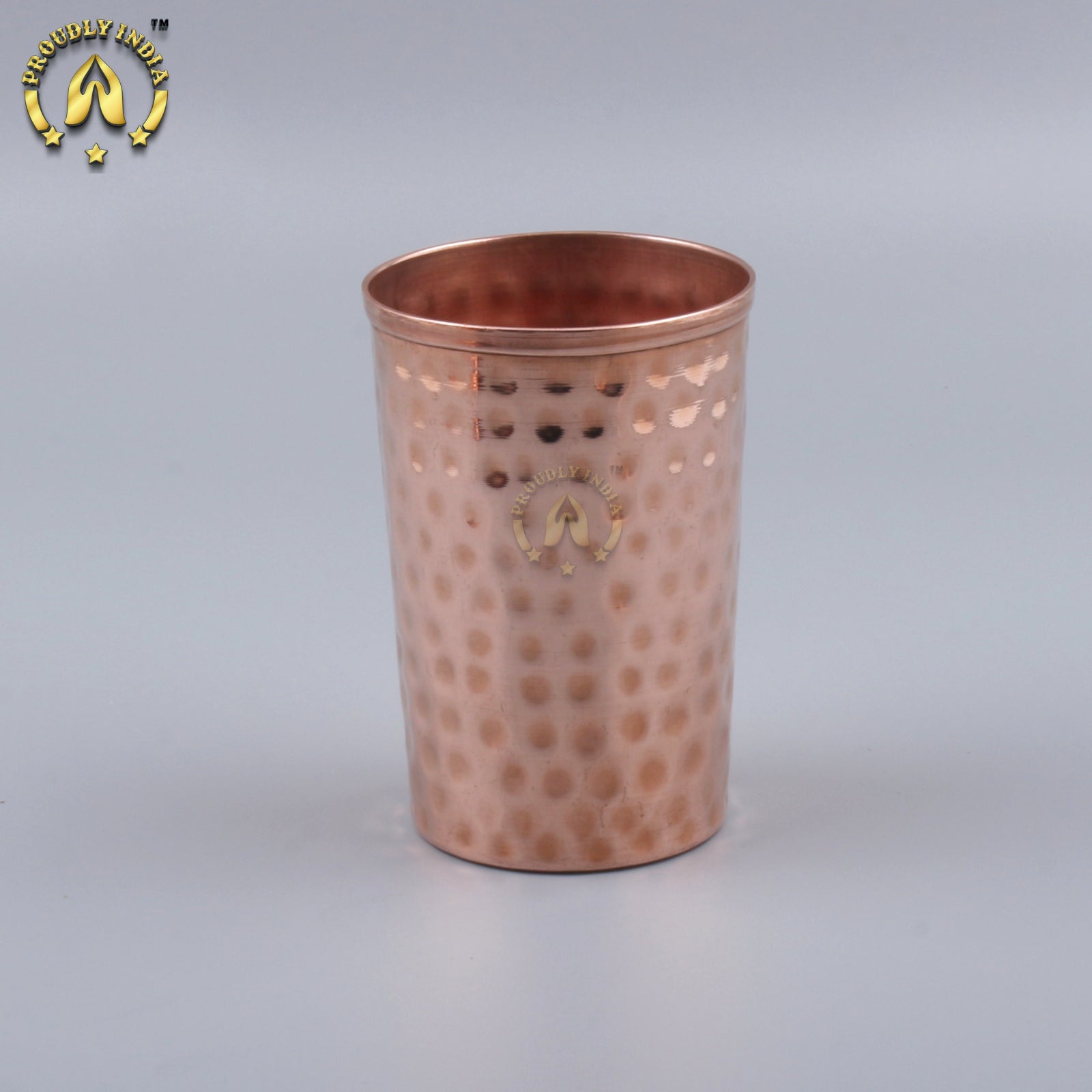 Copper Tray With 2 Copper Glass
