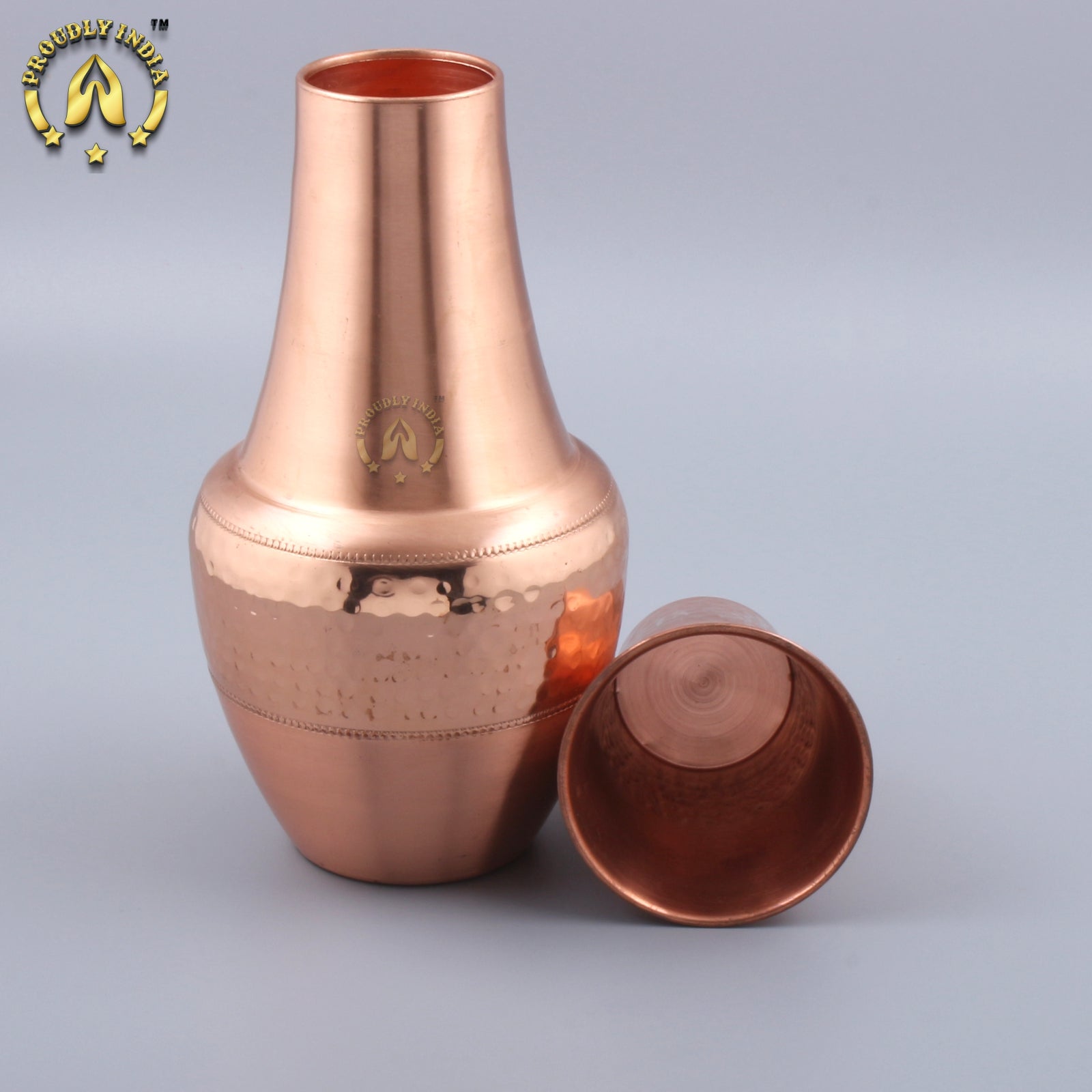 Copper Water Bottle 800ml With 1 Copper Glasses