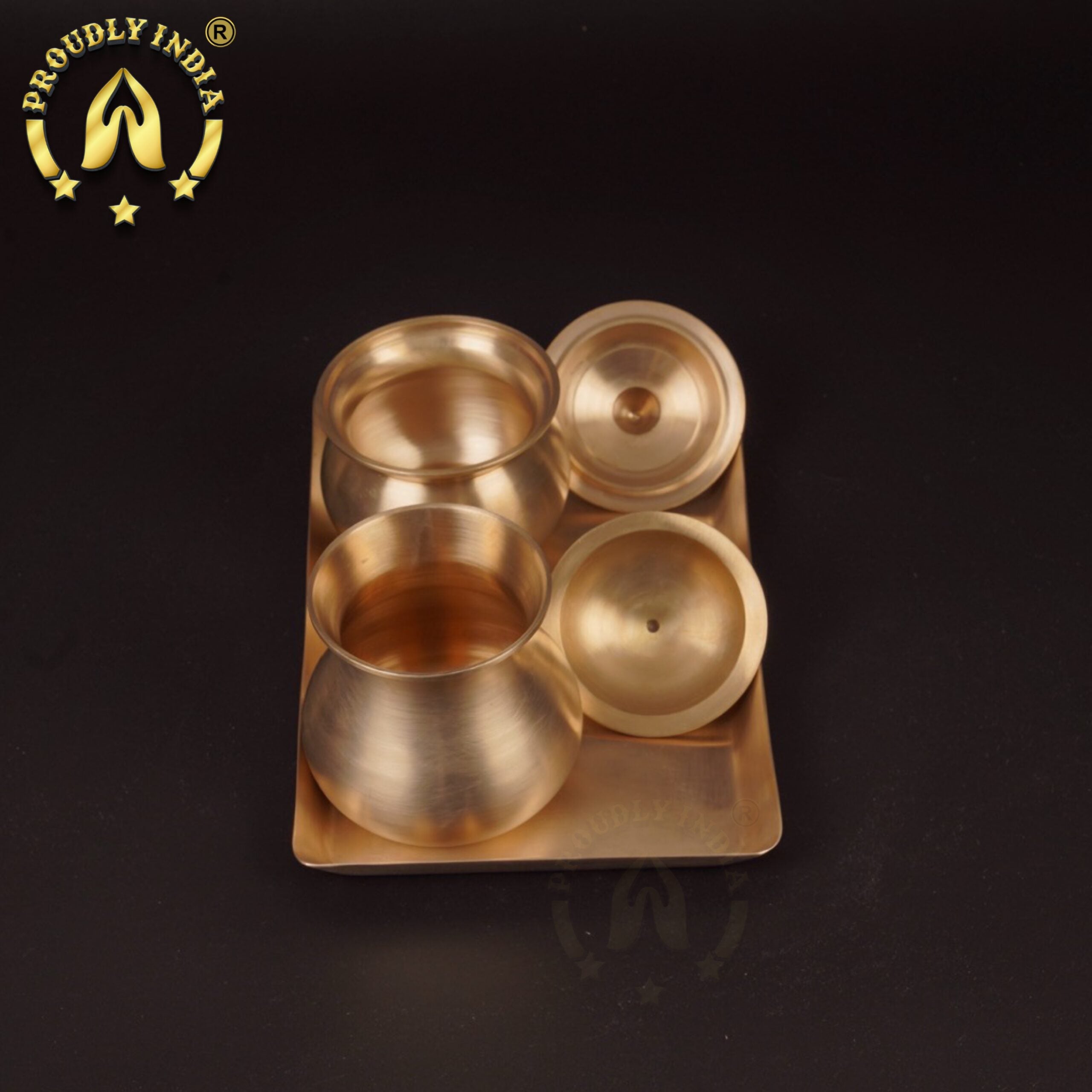 Lead Free Bronze Ghee And Oil Pot Set