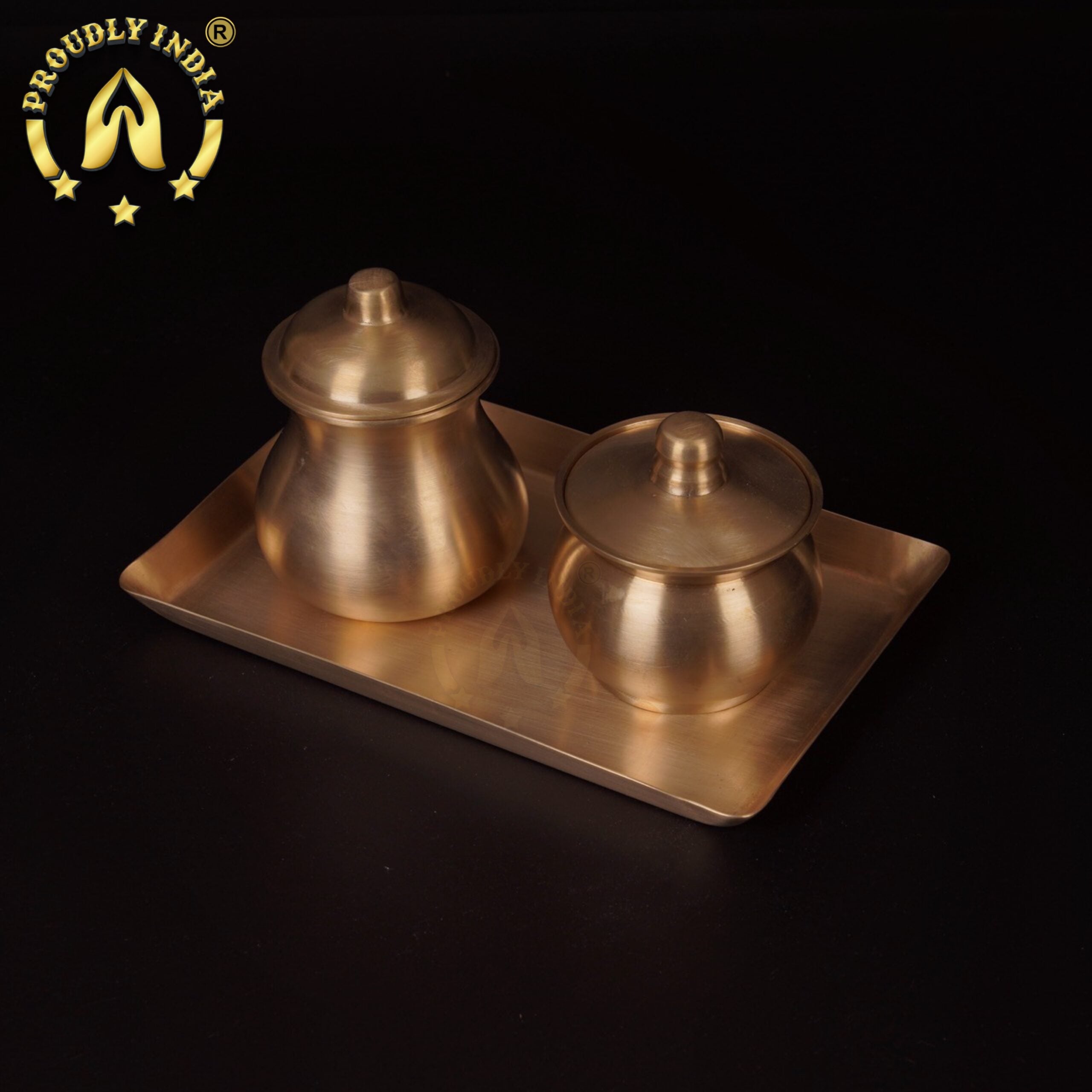 Lead Free Bronze Ghee And Oil Pot Set