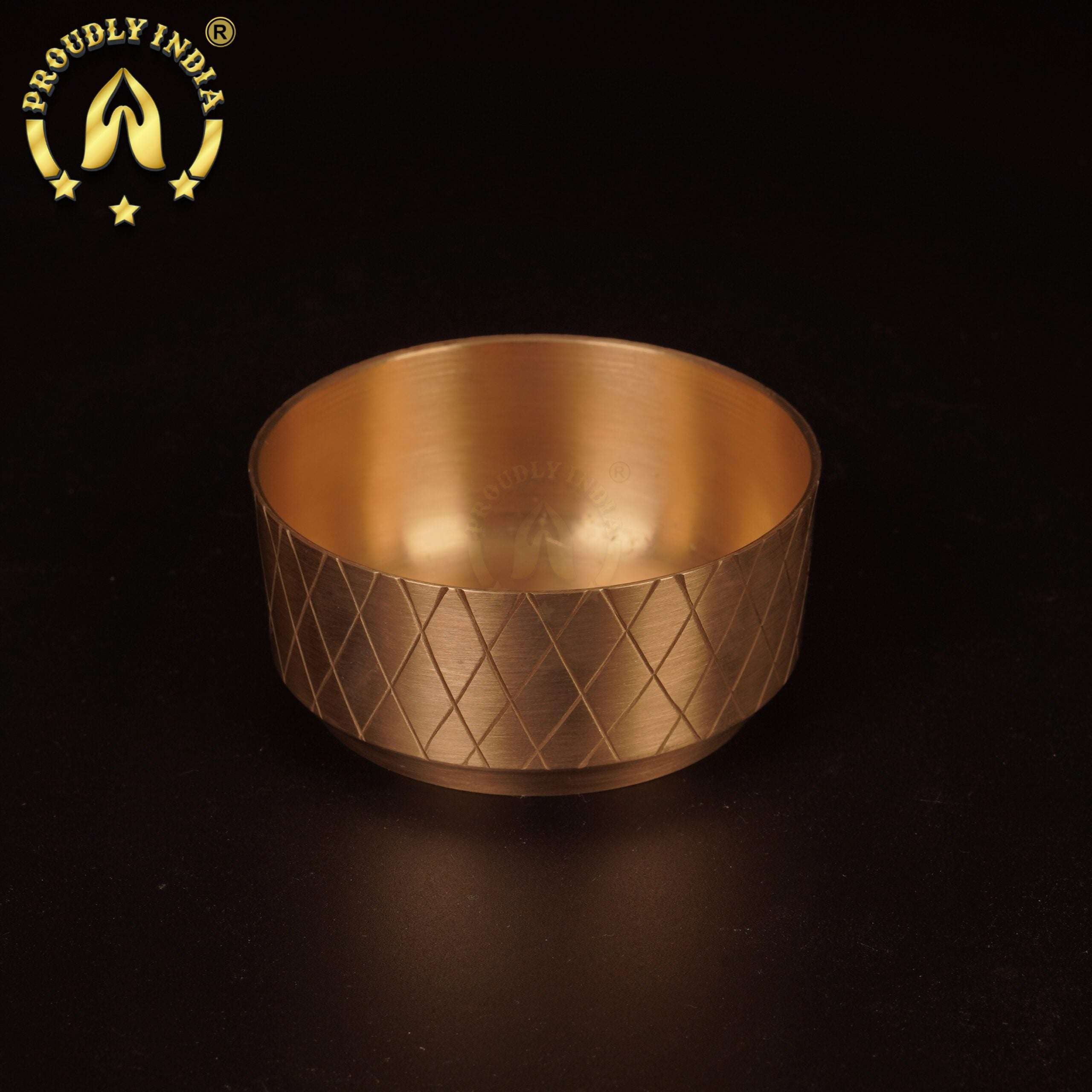 11" Patterned 6 Piece Bronze Thali Set