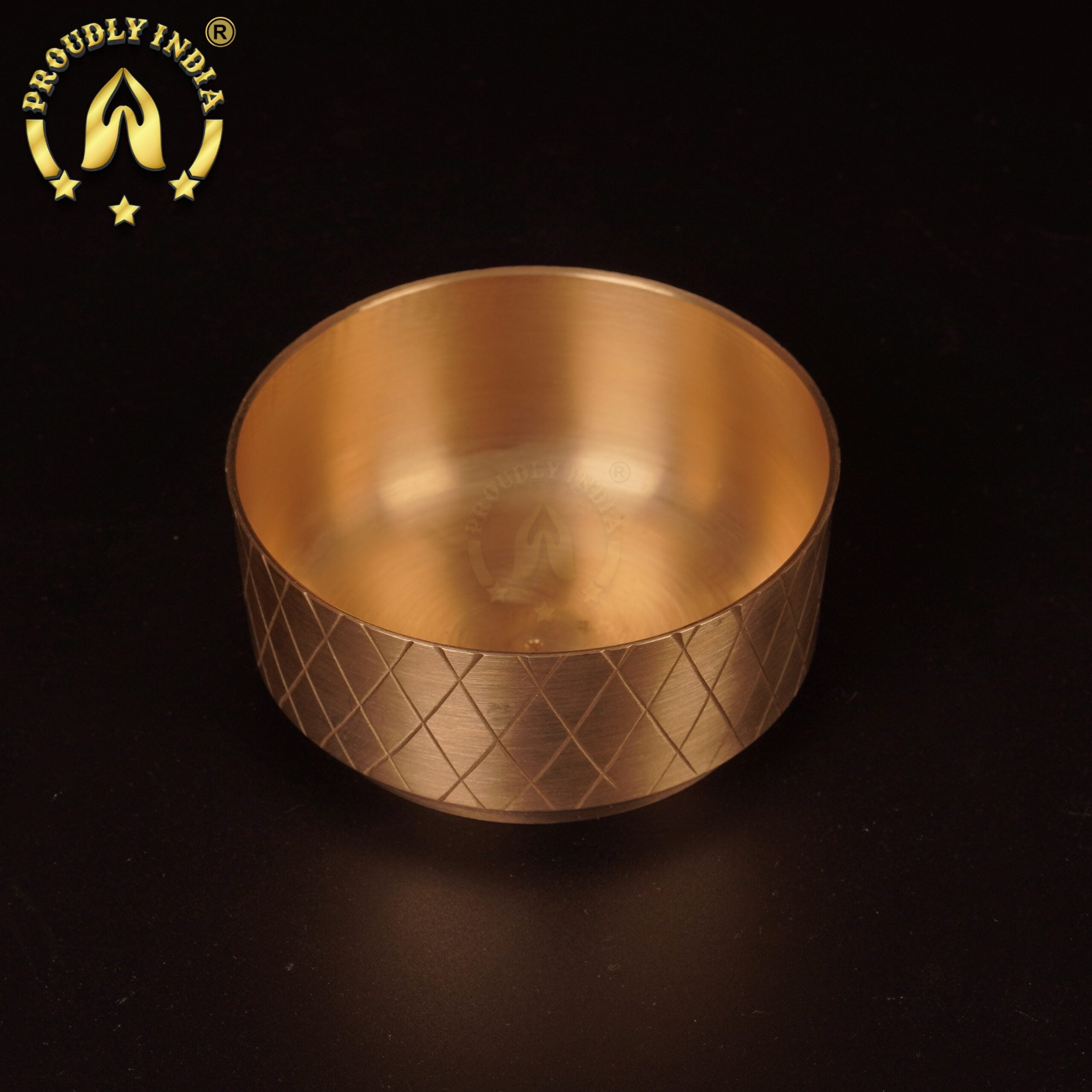11" Patterned 6 Piece Bronze Thali Set
