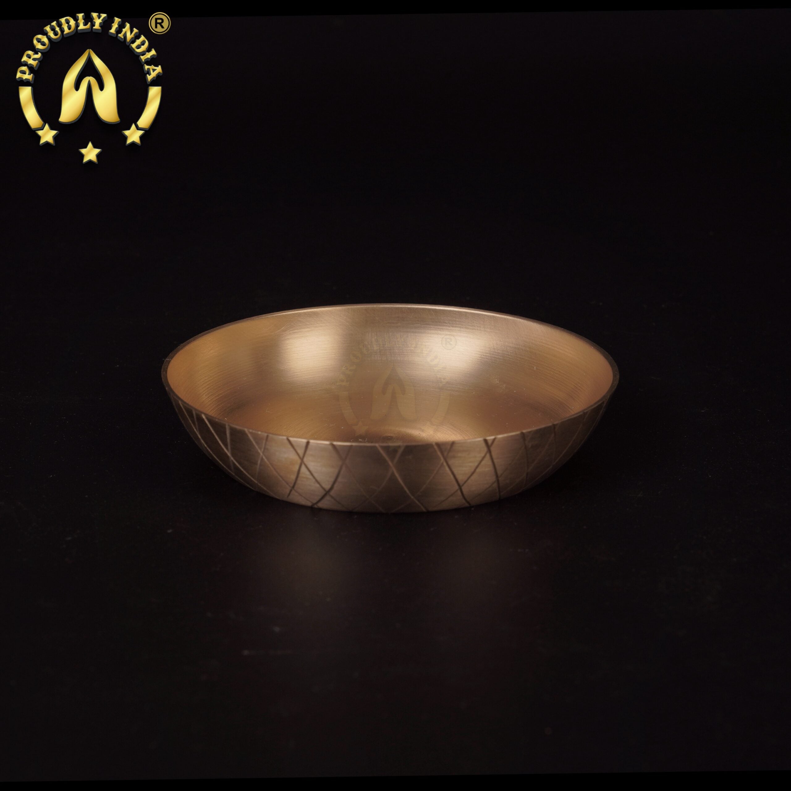 11" Patterned 6 Piece Bronze Thali Set