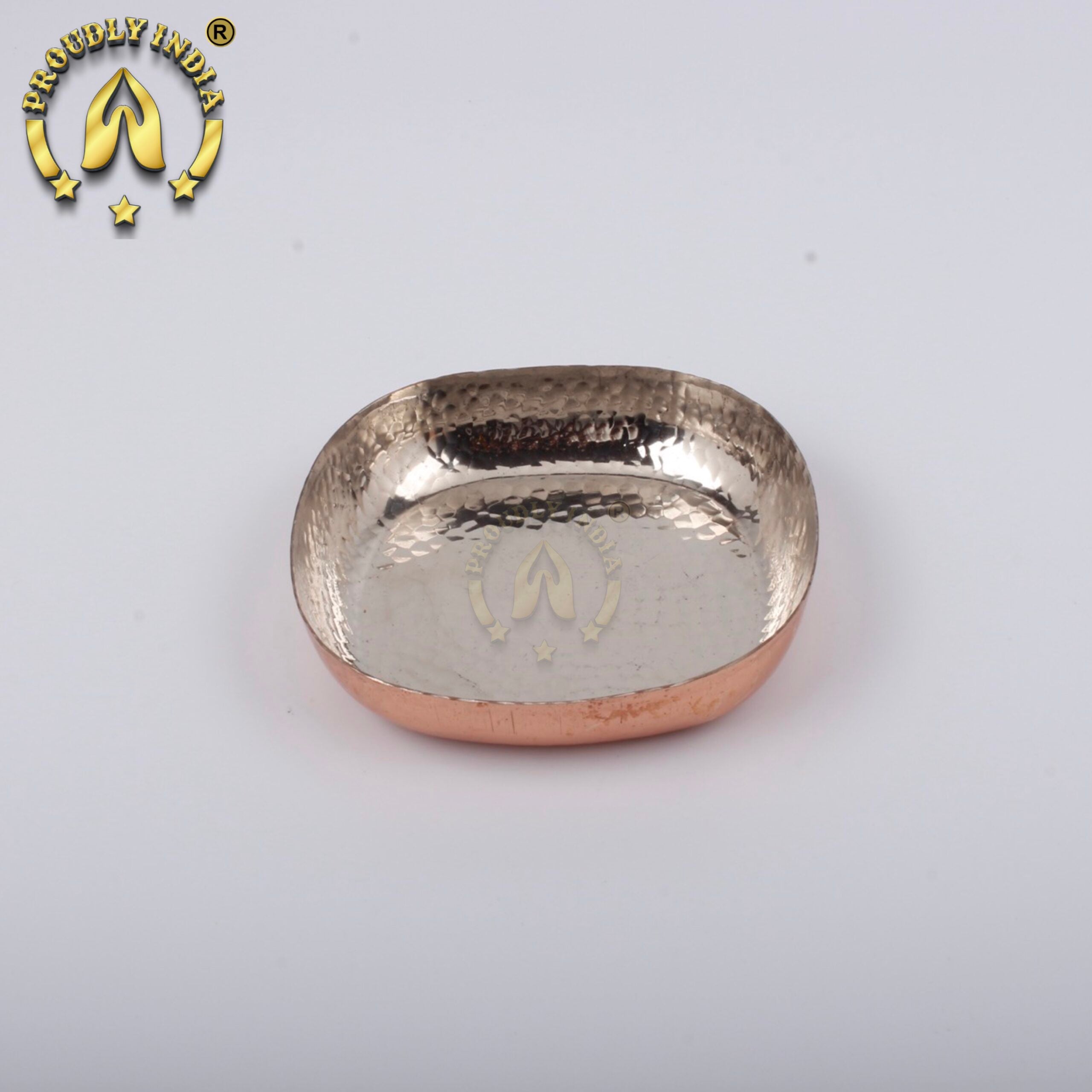 Copper Square Thali Set 6 Piece