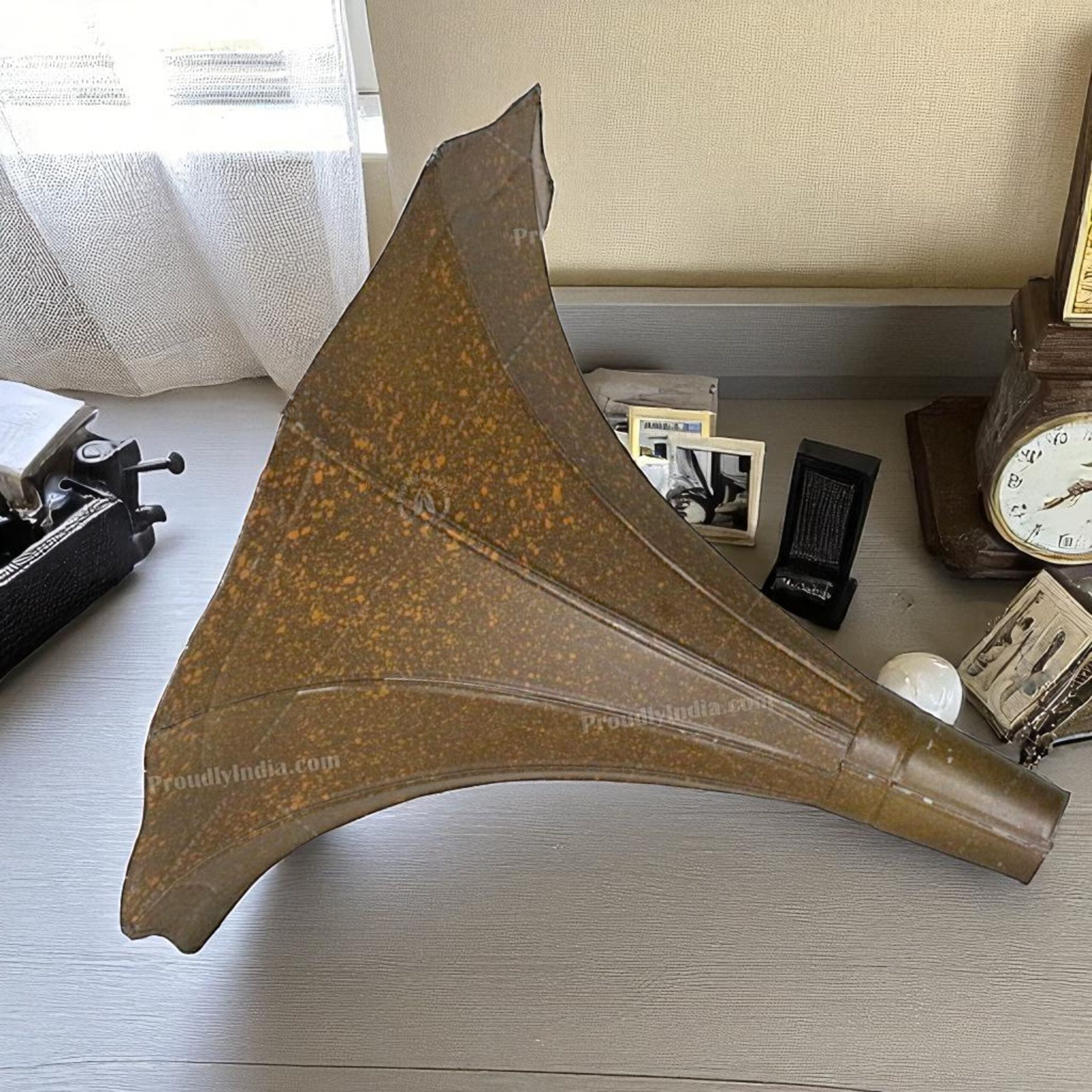 Wooden Finish Painted Gramophone Horn