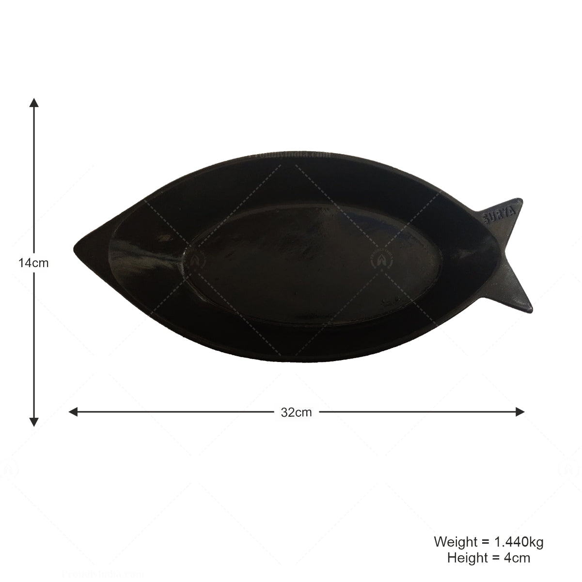 Cast Iron Fish Fry Pan Cum Platter