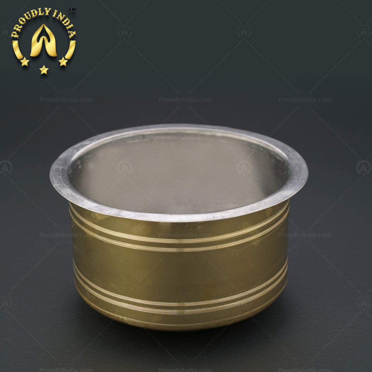 Set of 3 Brass Mysore Gravy Pot