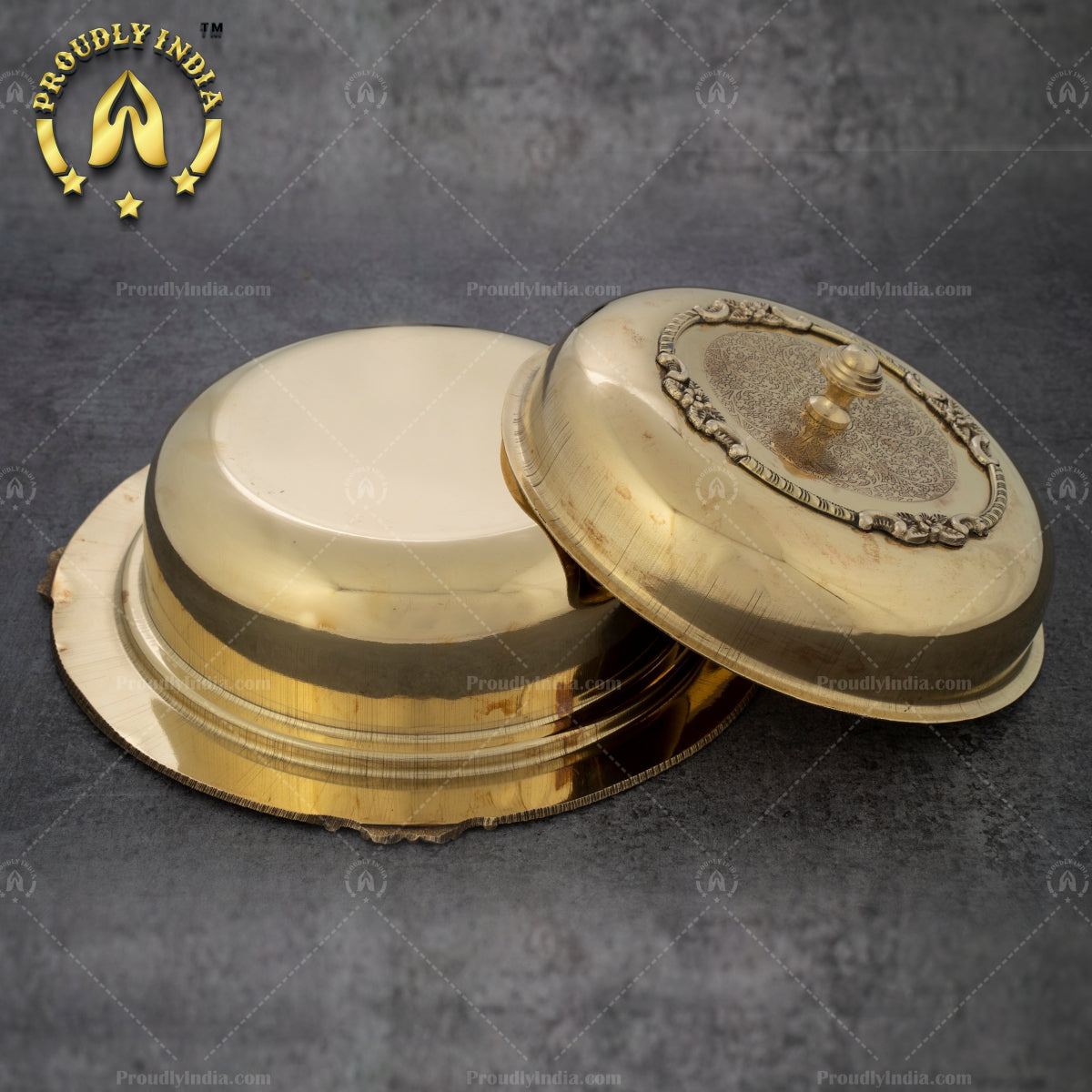 Brass Serving Casserole With Lid