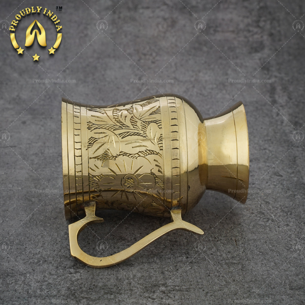 Brass Mughlai Design Mug 415 ml