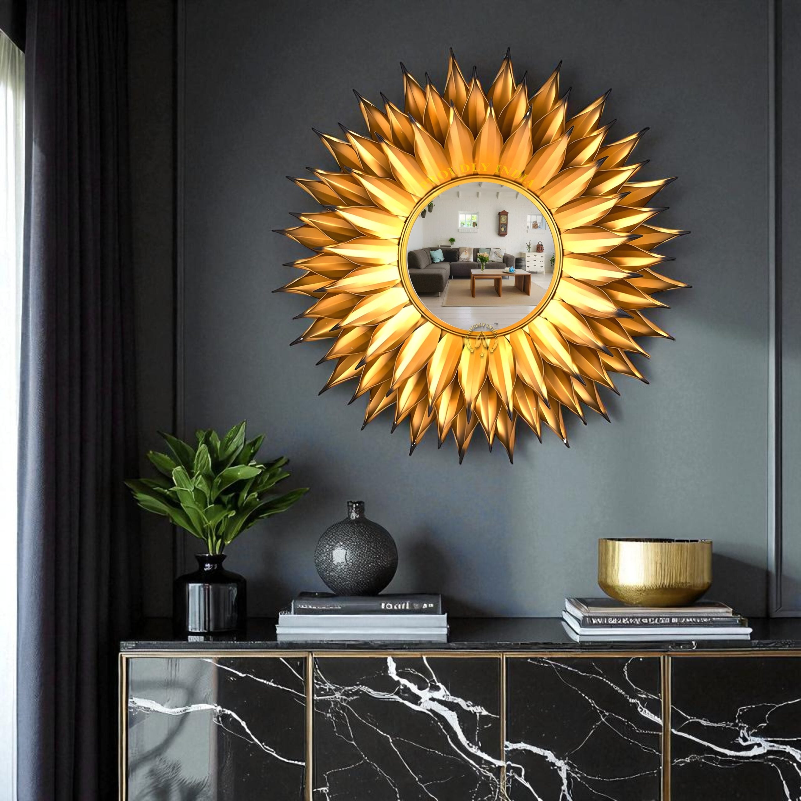 Solar Bloom Radiance Wall Mirror