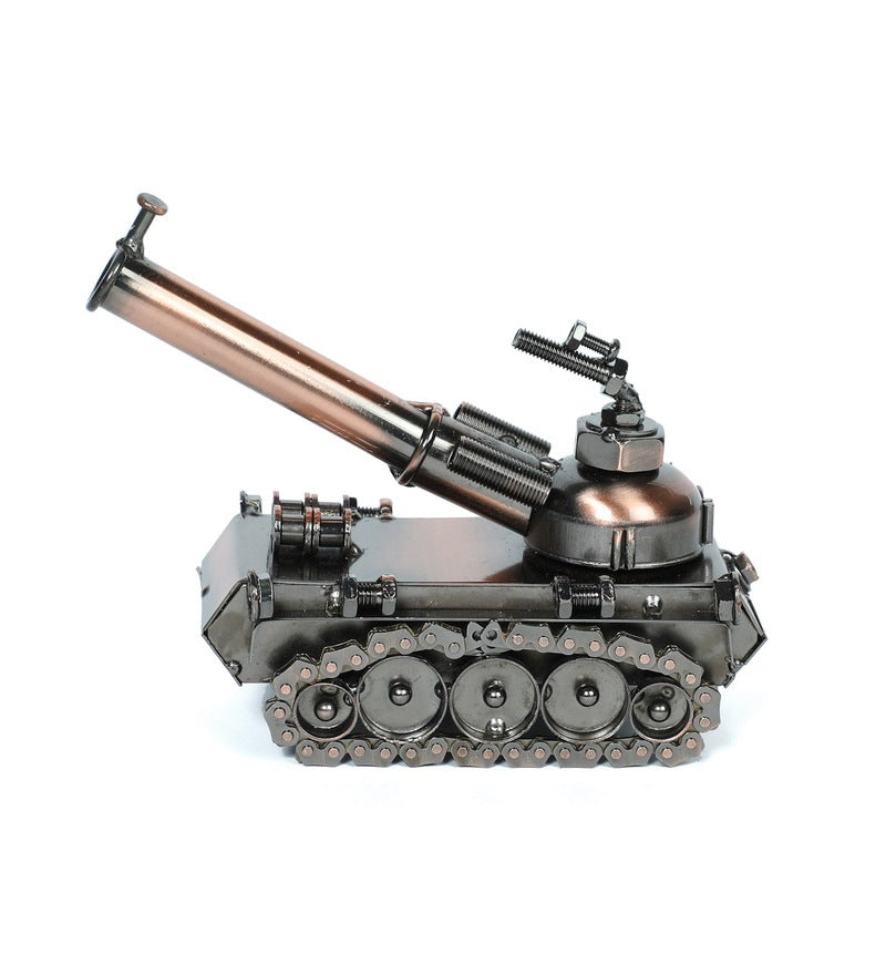 Army Style Military Missile Combat Canon Tank Miniature Showpiece