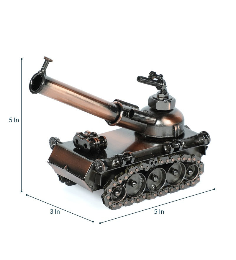 Army Style Military Missile Combat Canon Tank Miniature Showpiece