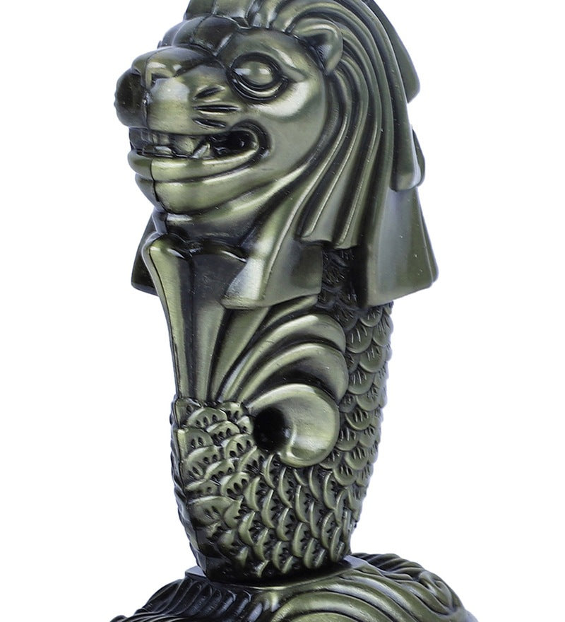 Lion Head Copper Metal Animal Figurine