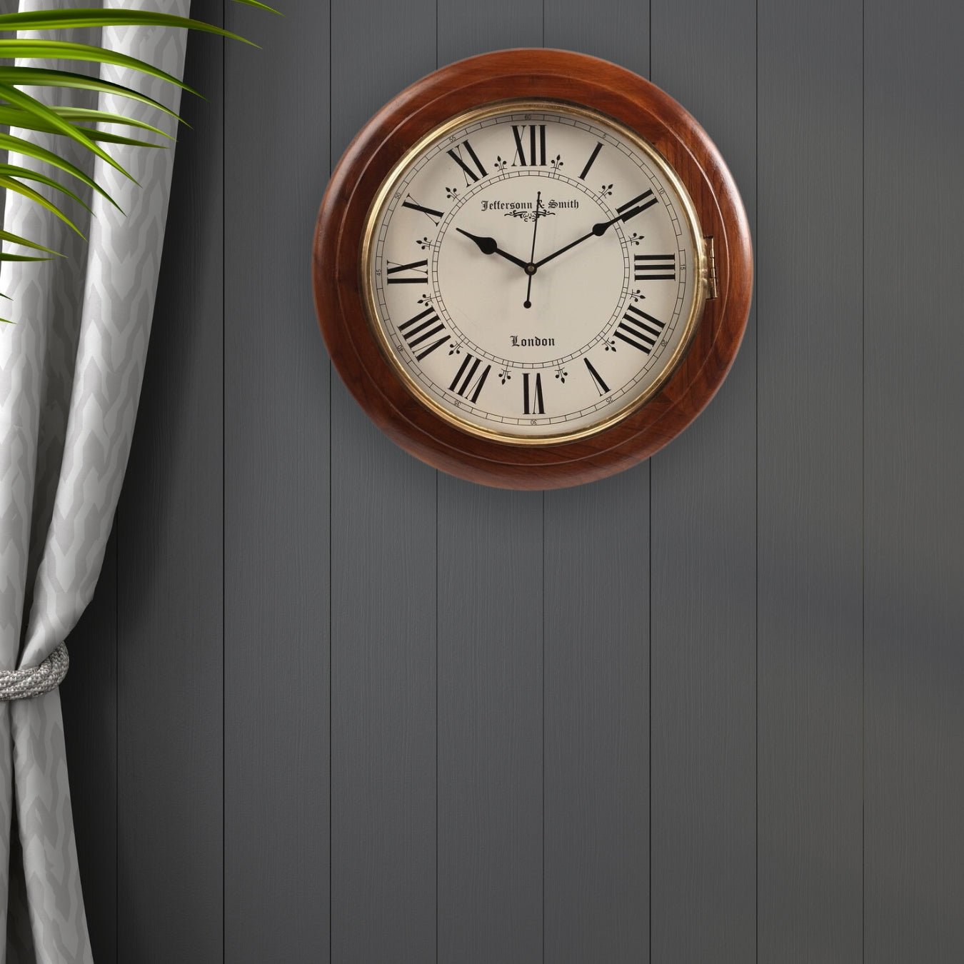 Solid Wood Round Jeffersonn Smith Wall Clock