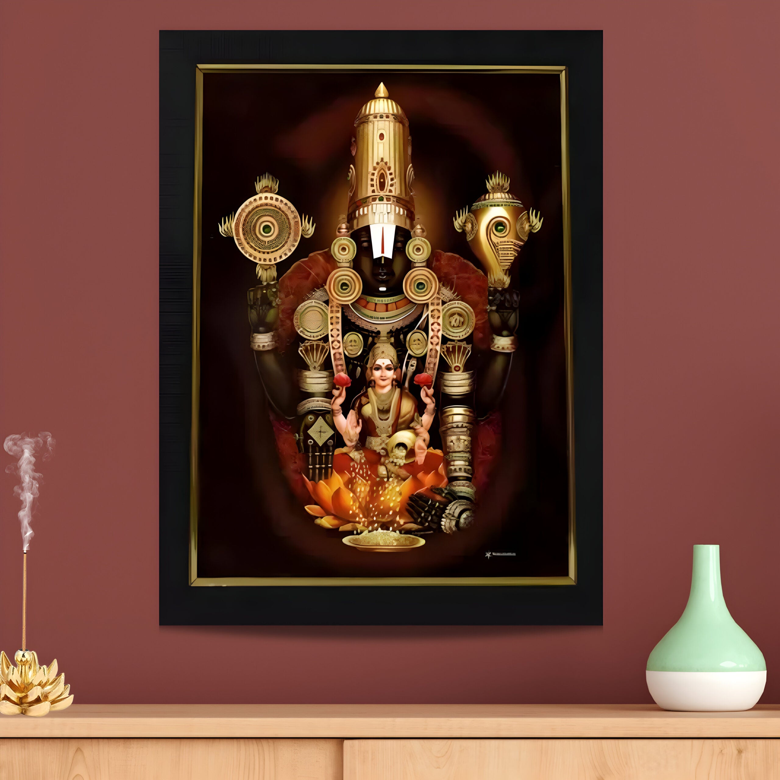 Hrudaya Lakshmi Narayana God Photo Religious Frame