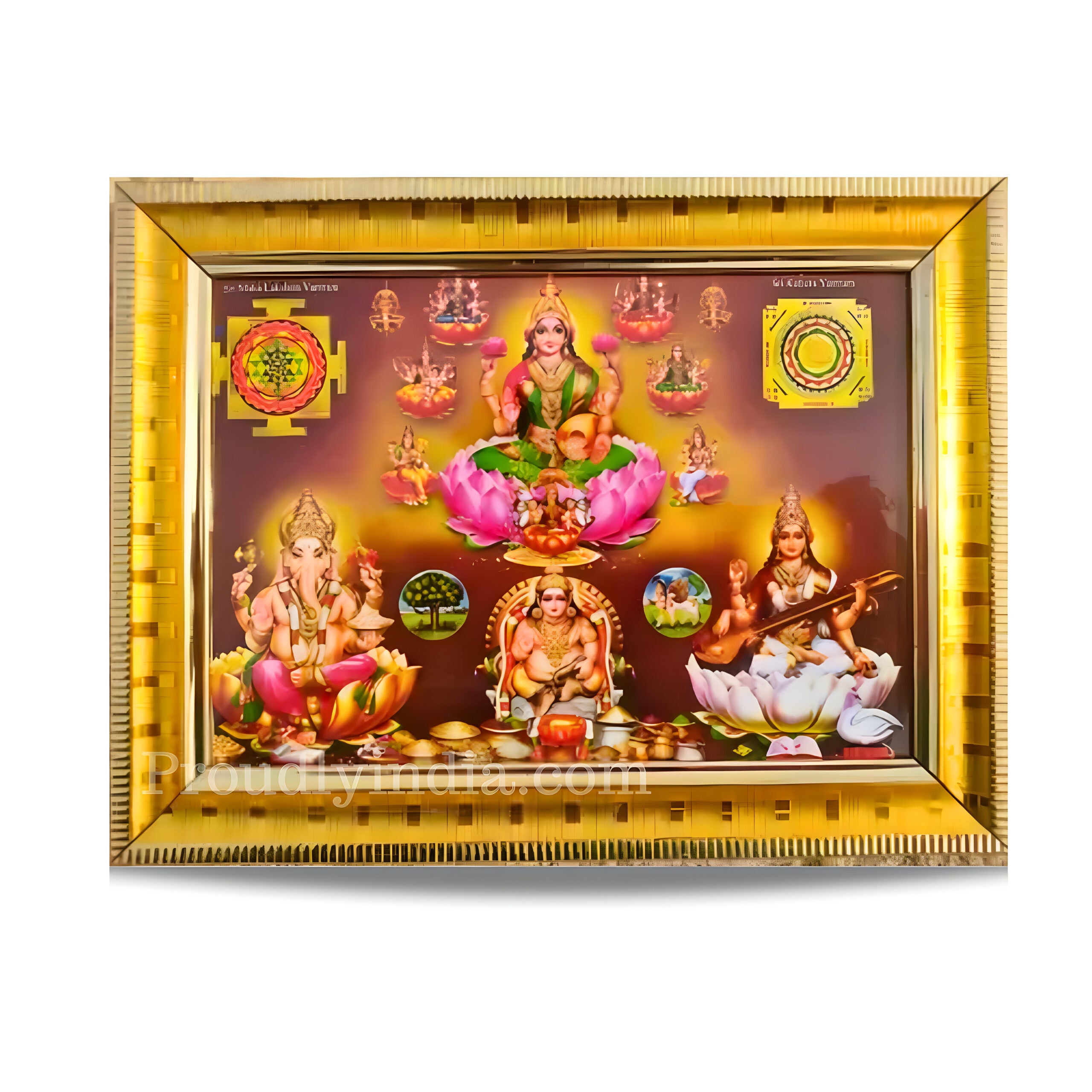 Kubera Lakshmi With Vantram Religious Frame