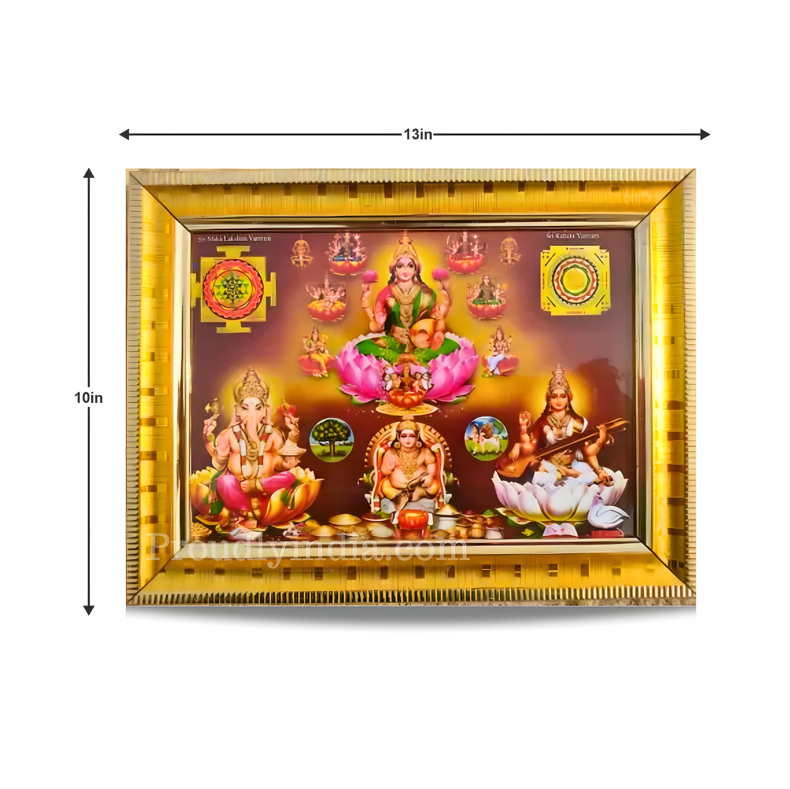Kubera Lakshmi With Vantram Religious Frame