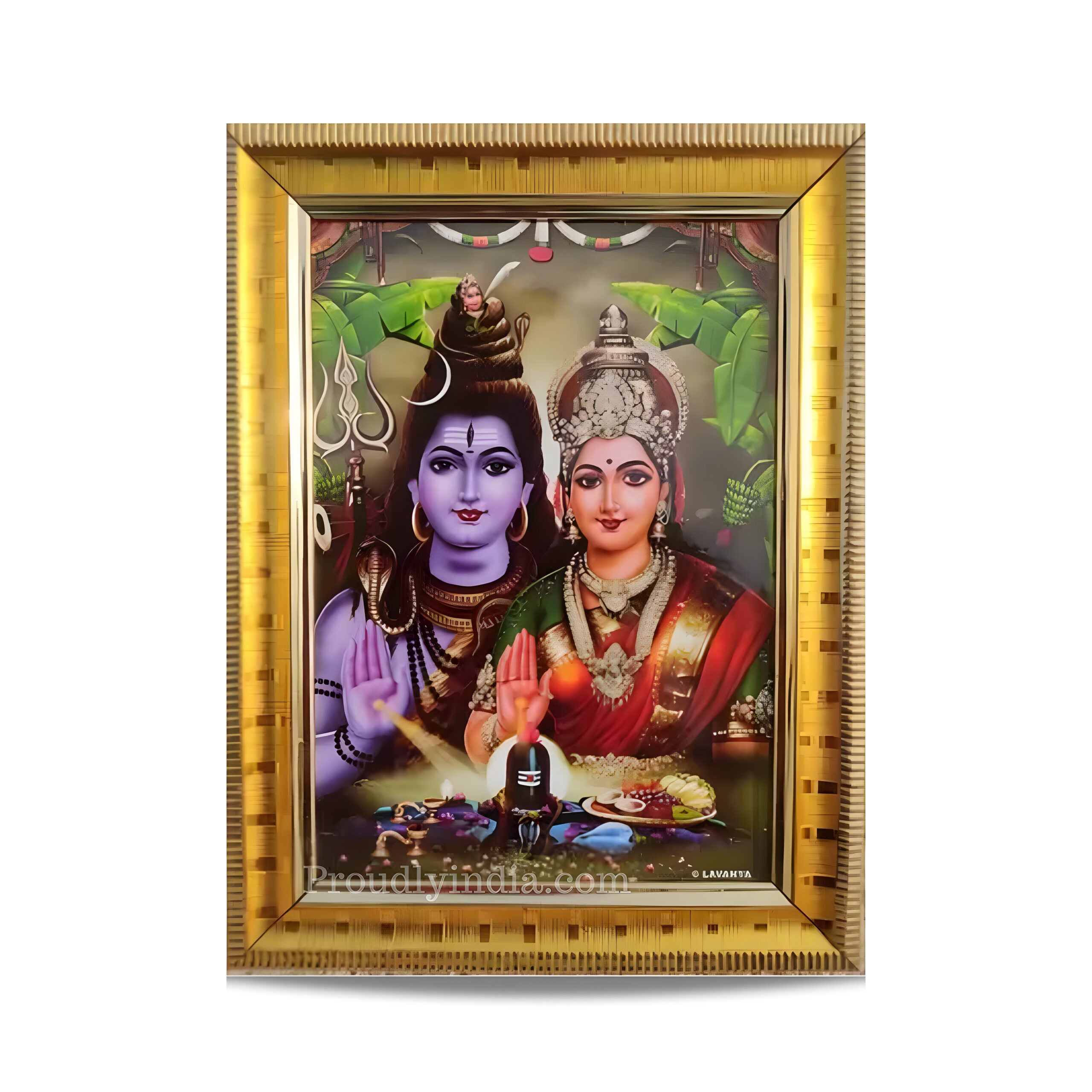 Shiva Parvati Religious Frame
