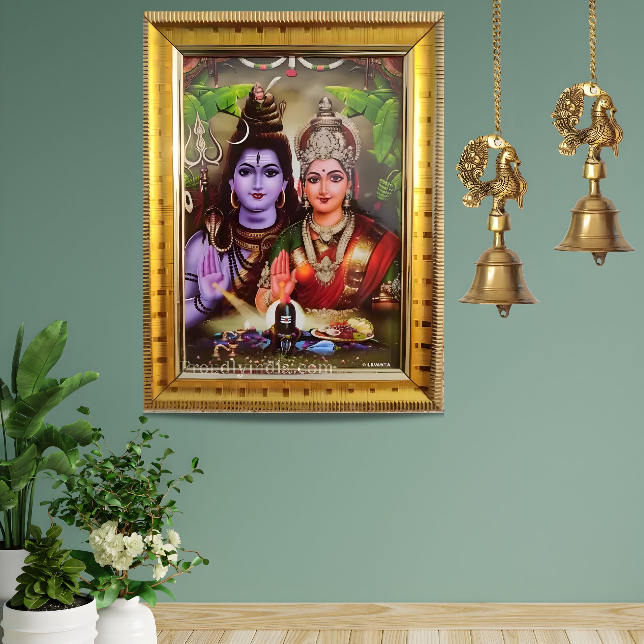 Shiva Parvati Religious Frame