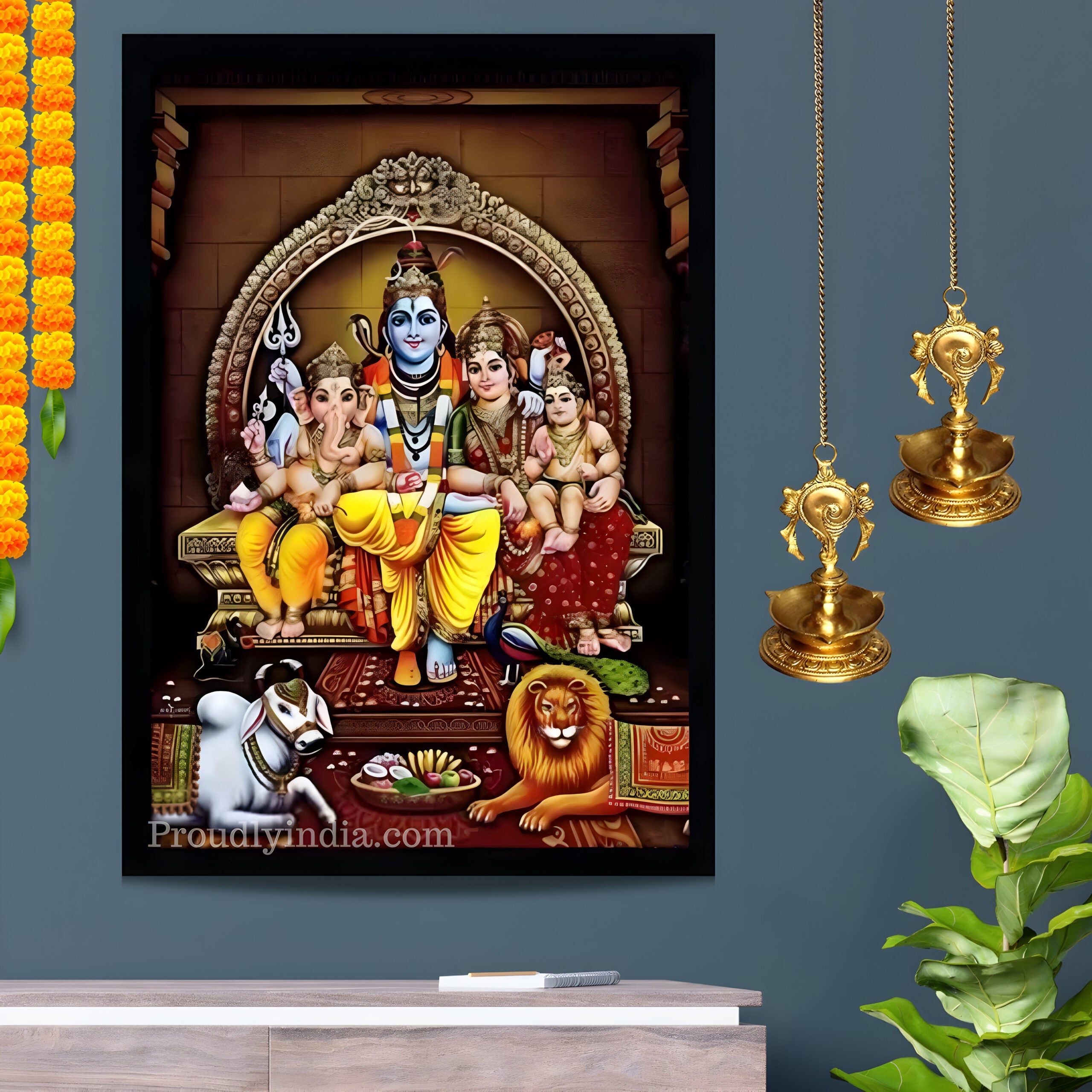 Shiva family Religious Photo Frame