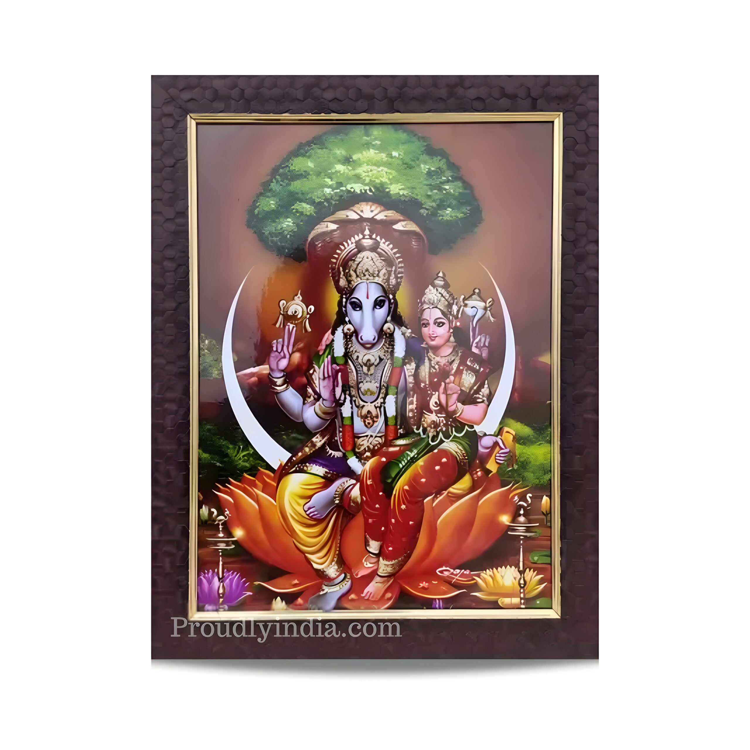 Lakshmi Hayagreevar/Hayagrivar Photo Frame Religious Frame
