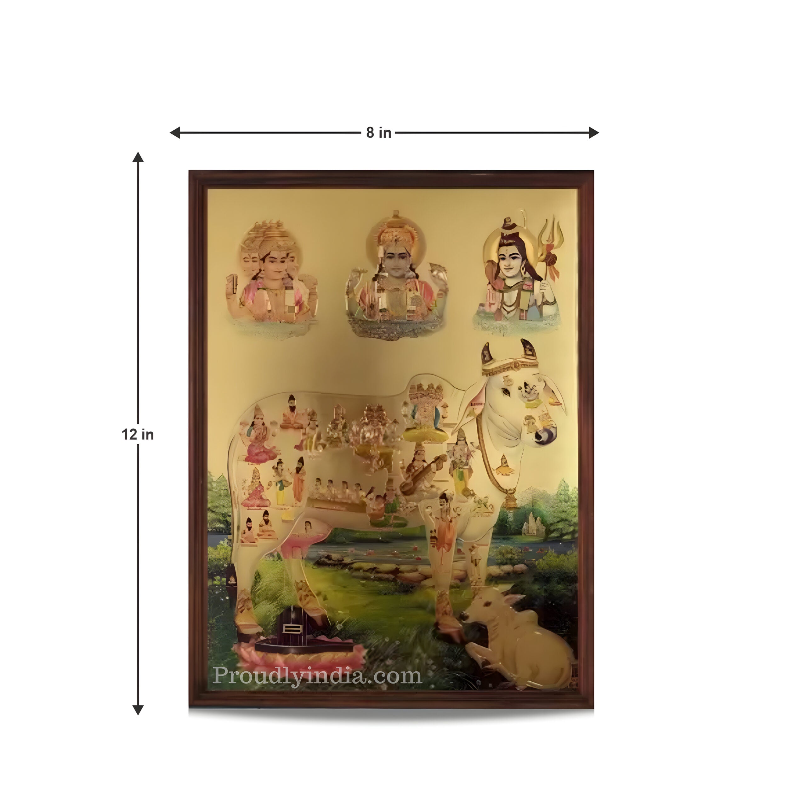 Kamdhenu photo framed Religious Frame
