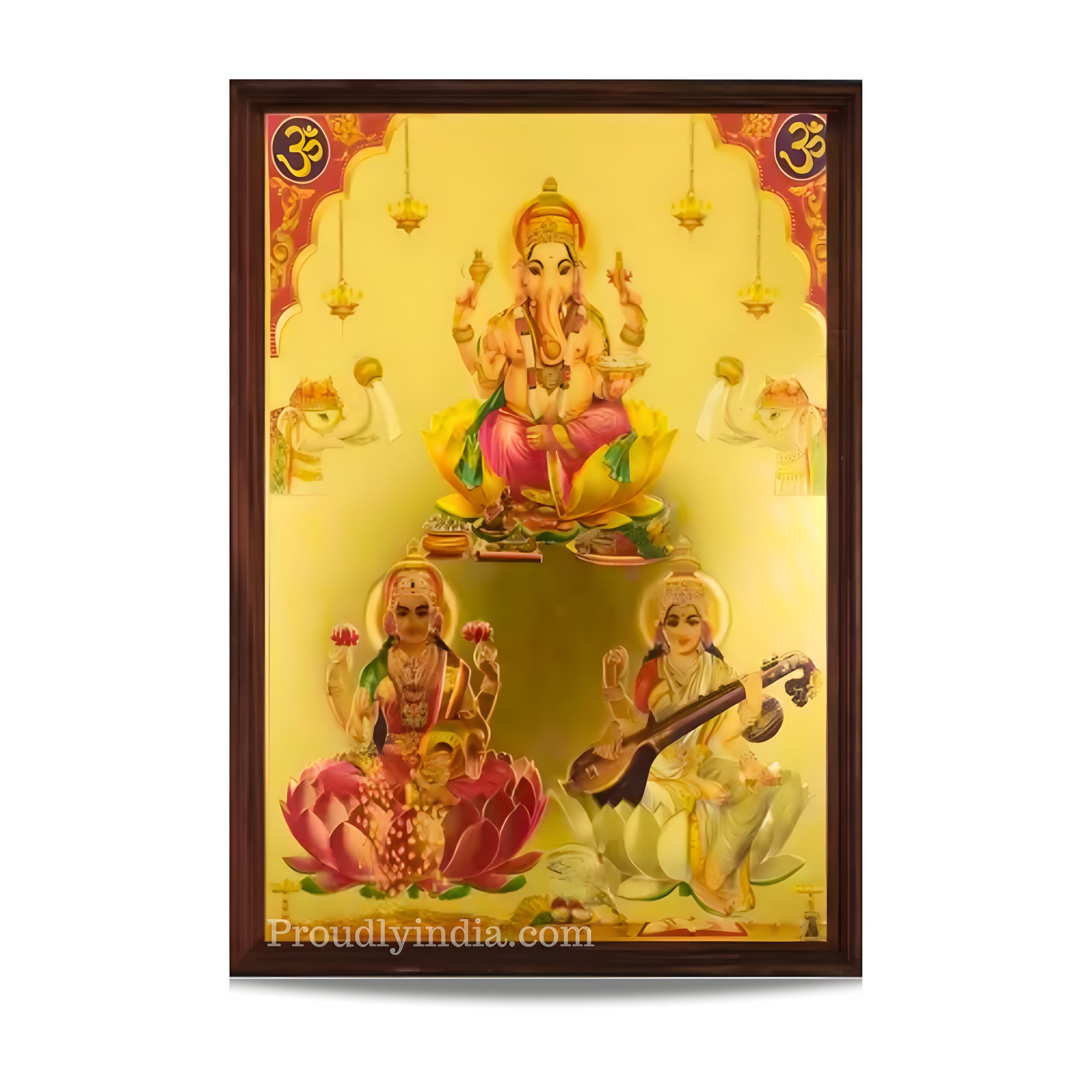Lakshmi ganesha and saraswati Religious Frame