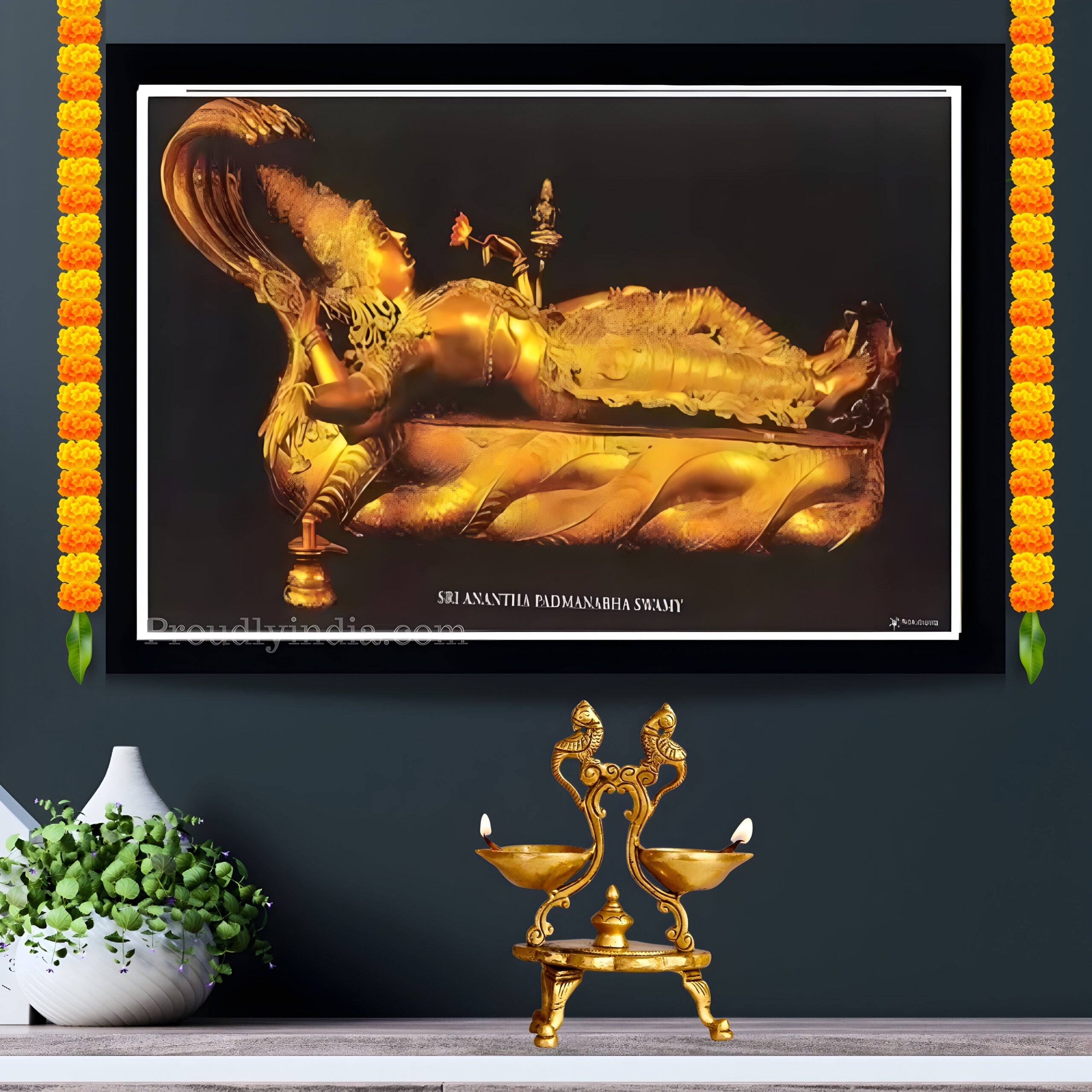 Padmanabha Swamy Idol Religious Frame