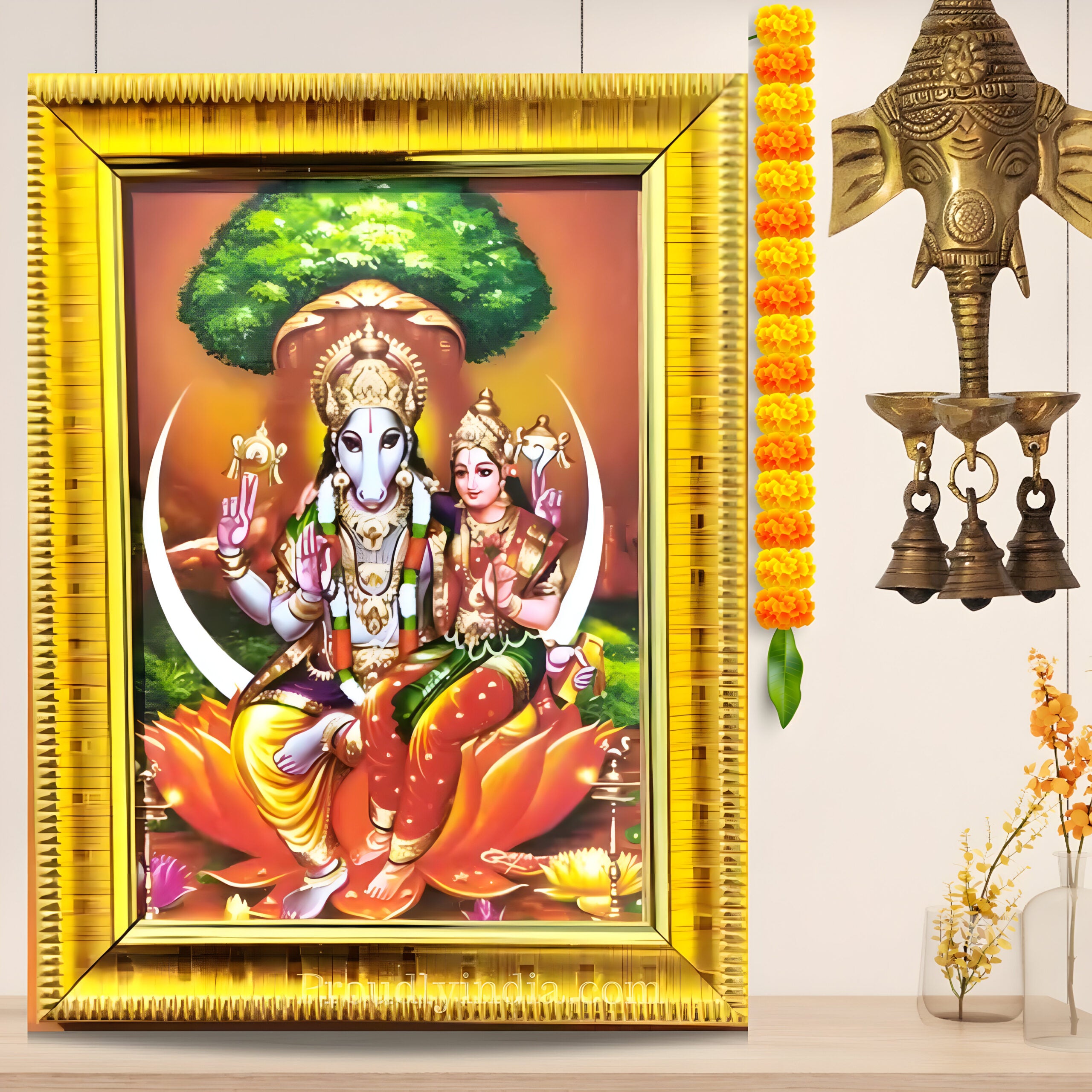 Varaha Swamy With Lakshmi Religious Frame