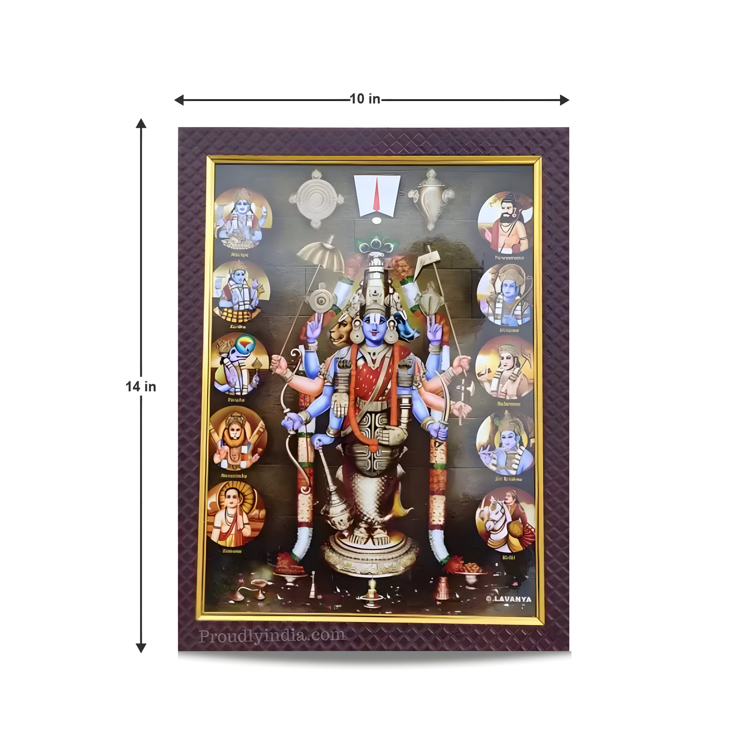 Vishnu Dashavtar Idol Religious Frame