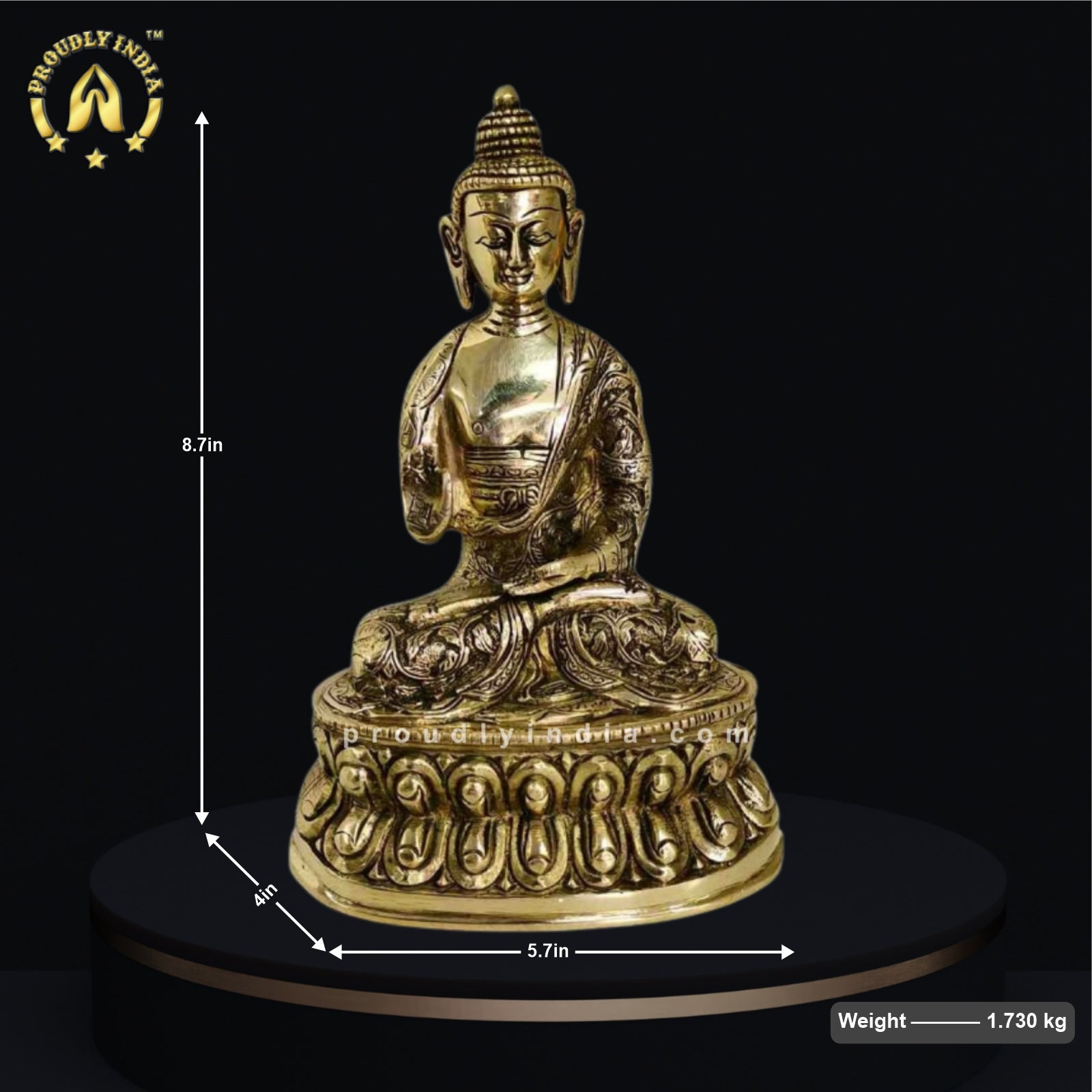 Lord Gautama Buddha Brass Statue