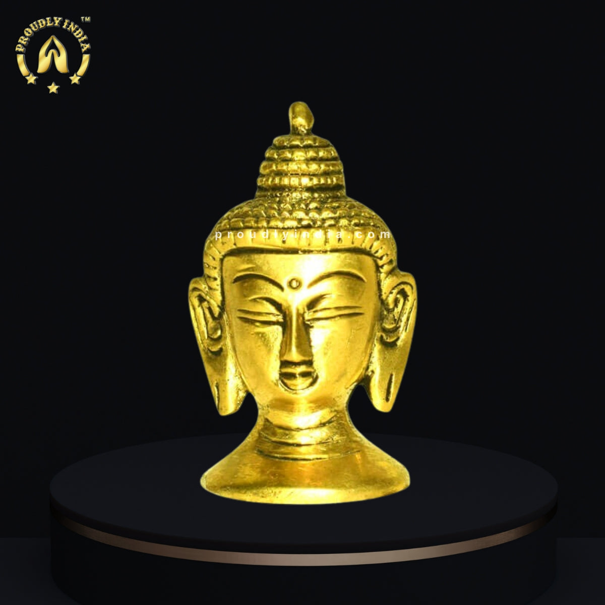 Brass Buddha Head Statue