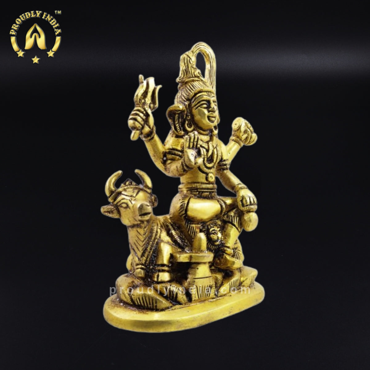 5" Brass God Shiva Statue