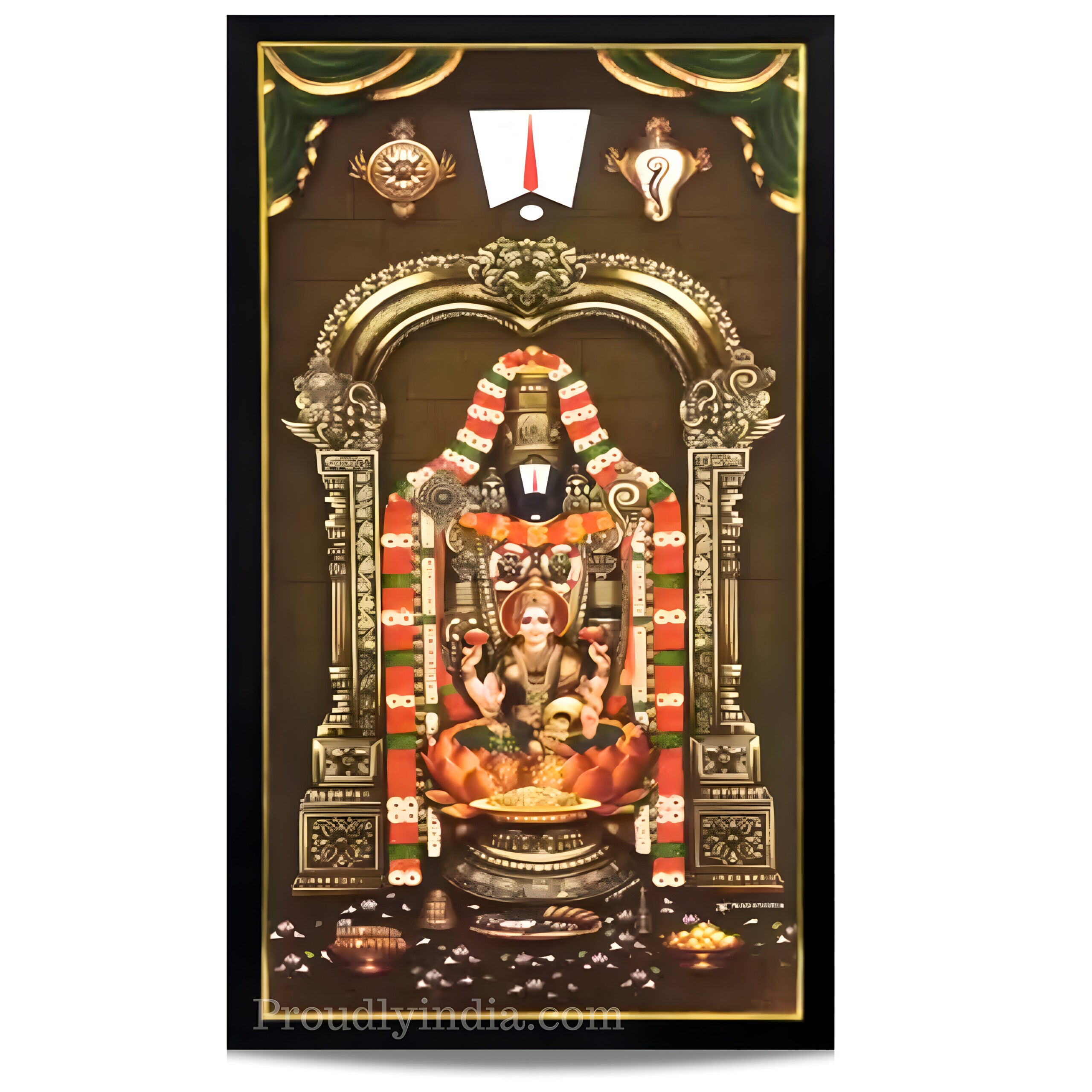Tirupati Balaji and Lakshmi Religious Frame