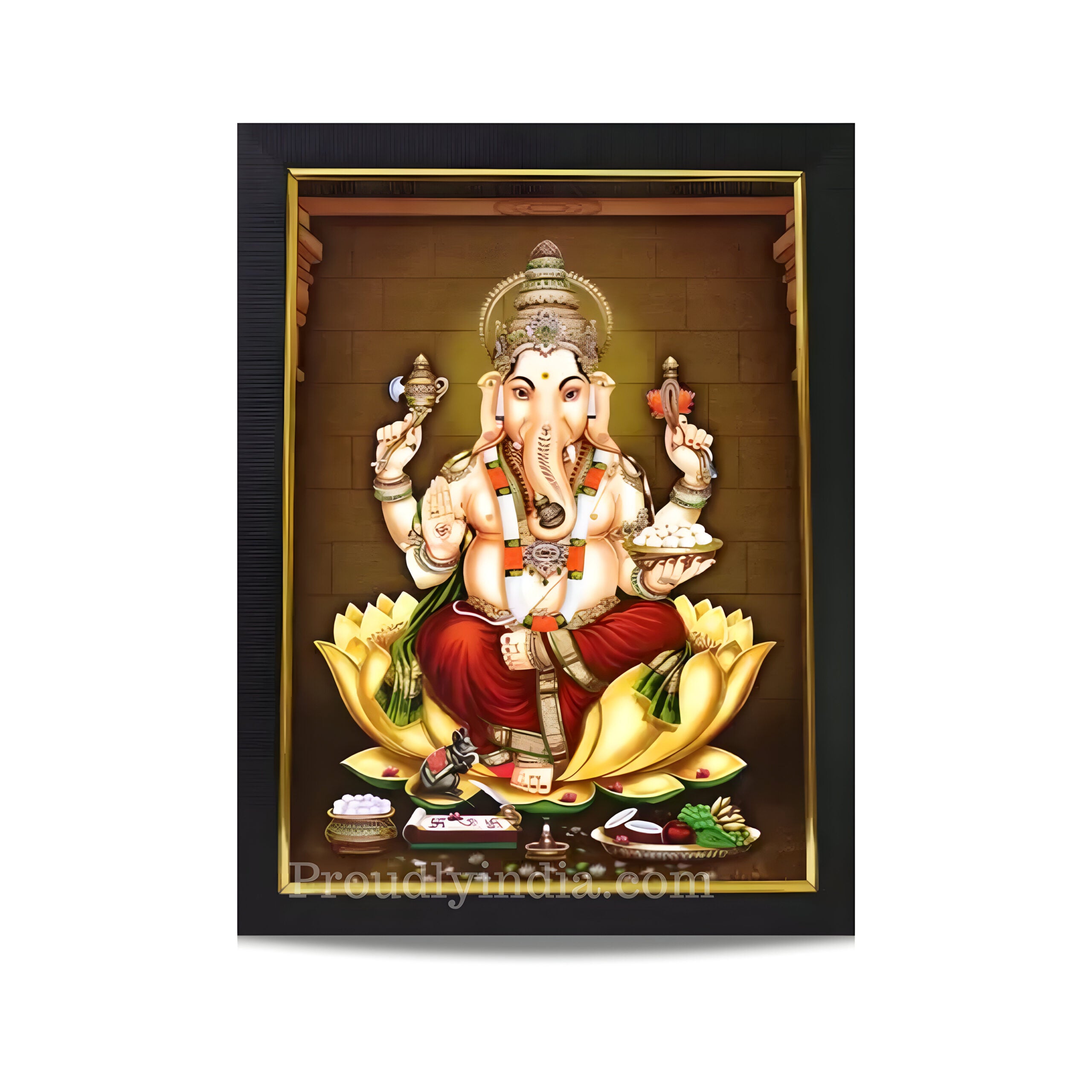 Ganesha God Photo Religious Frame