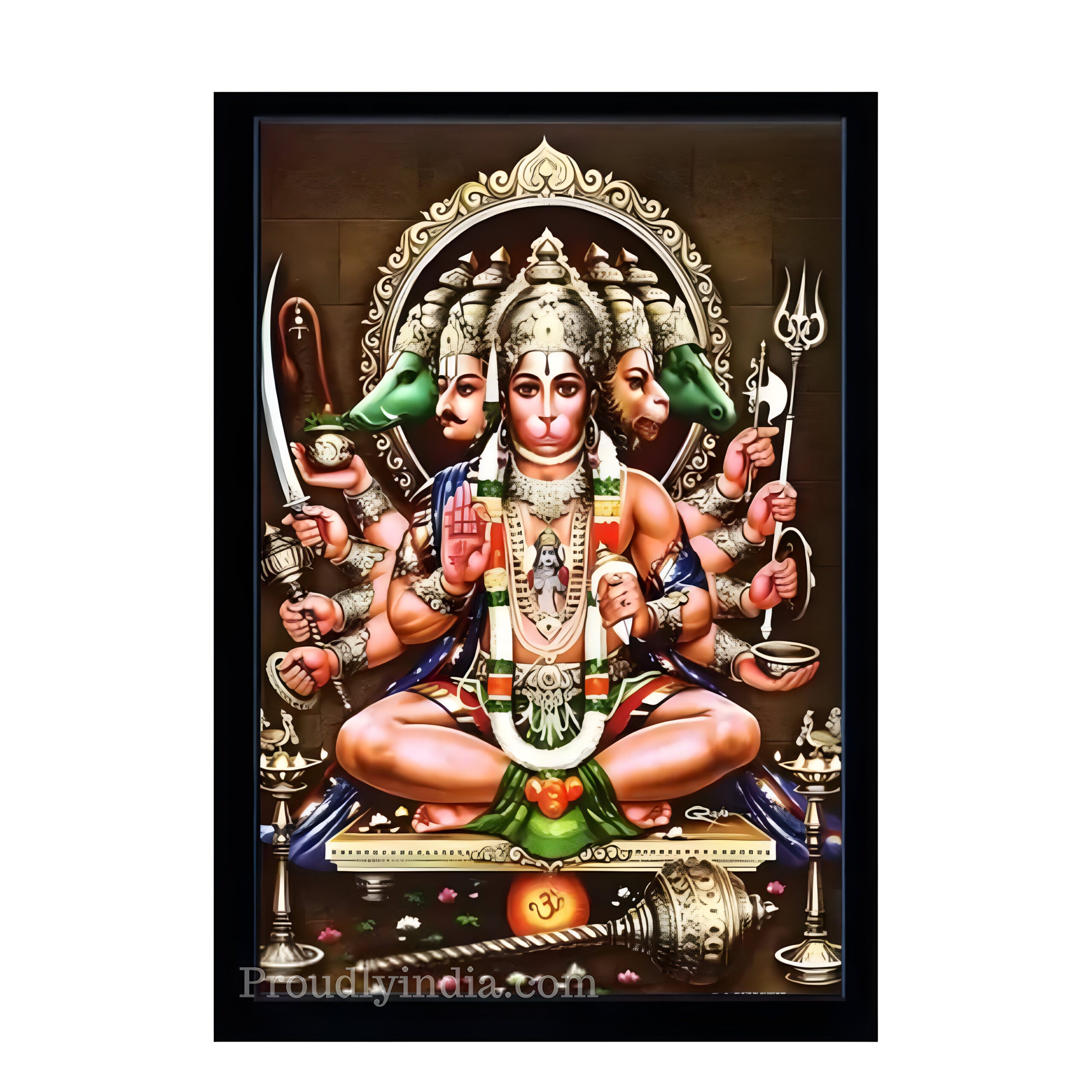 Panchmukhi Hanuman Religious Frame