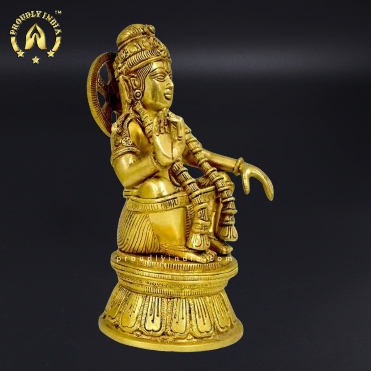 3.5" Brass Ayyappan Swamy Statue