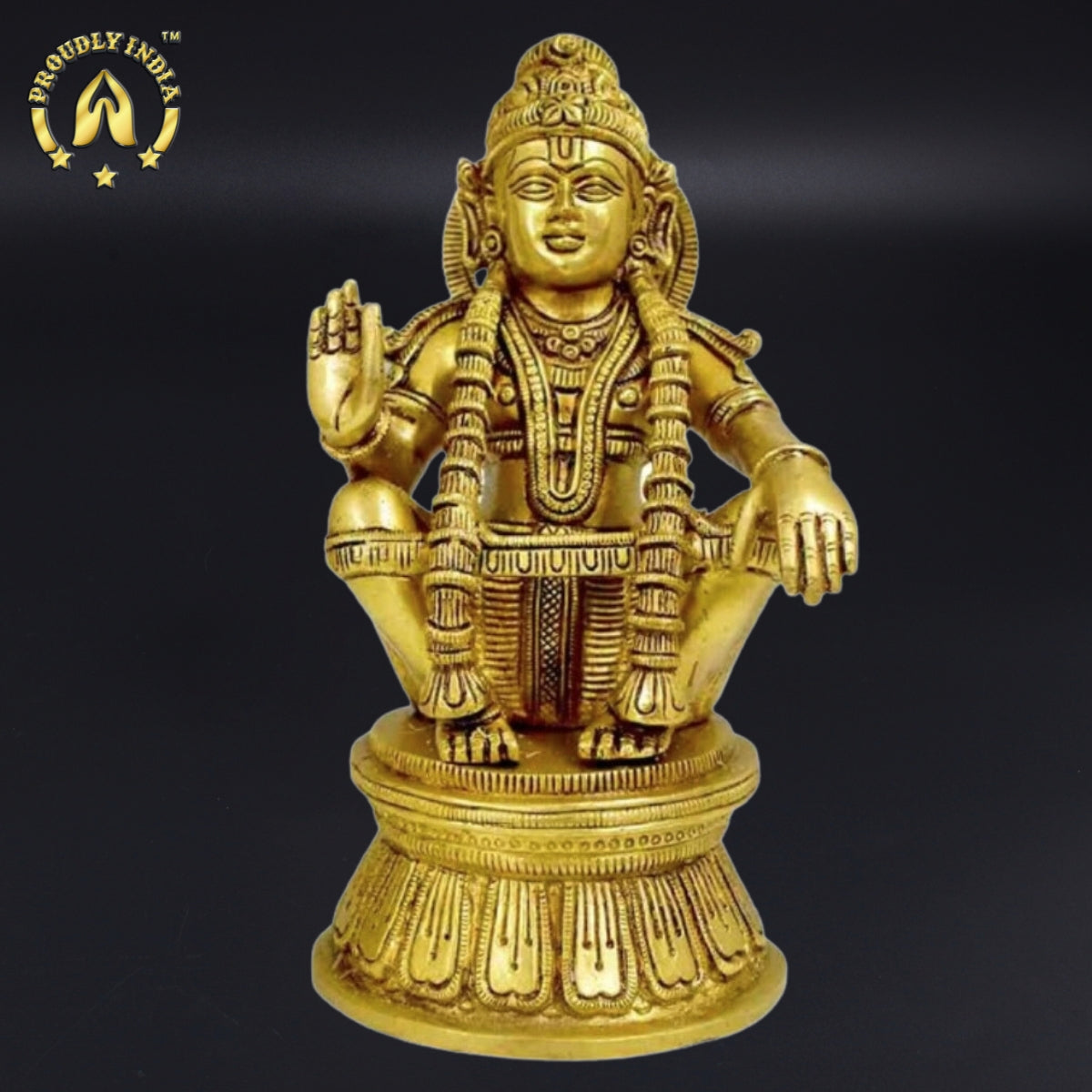 3.5" Brass Ayyappan Swamy Statue