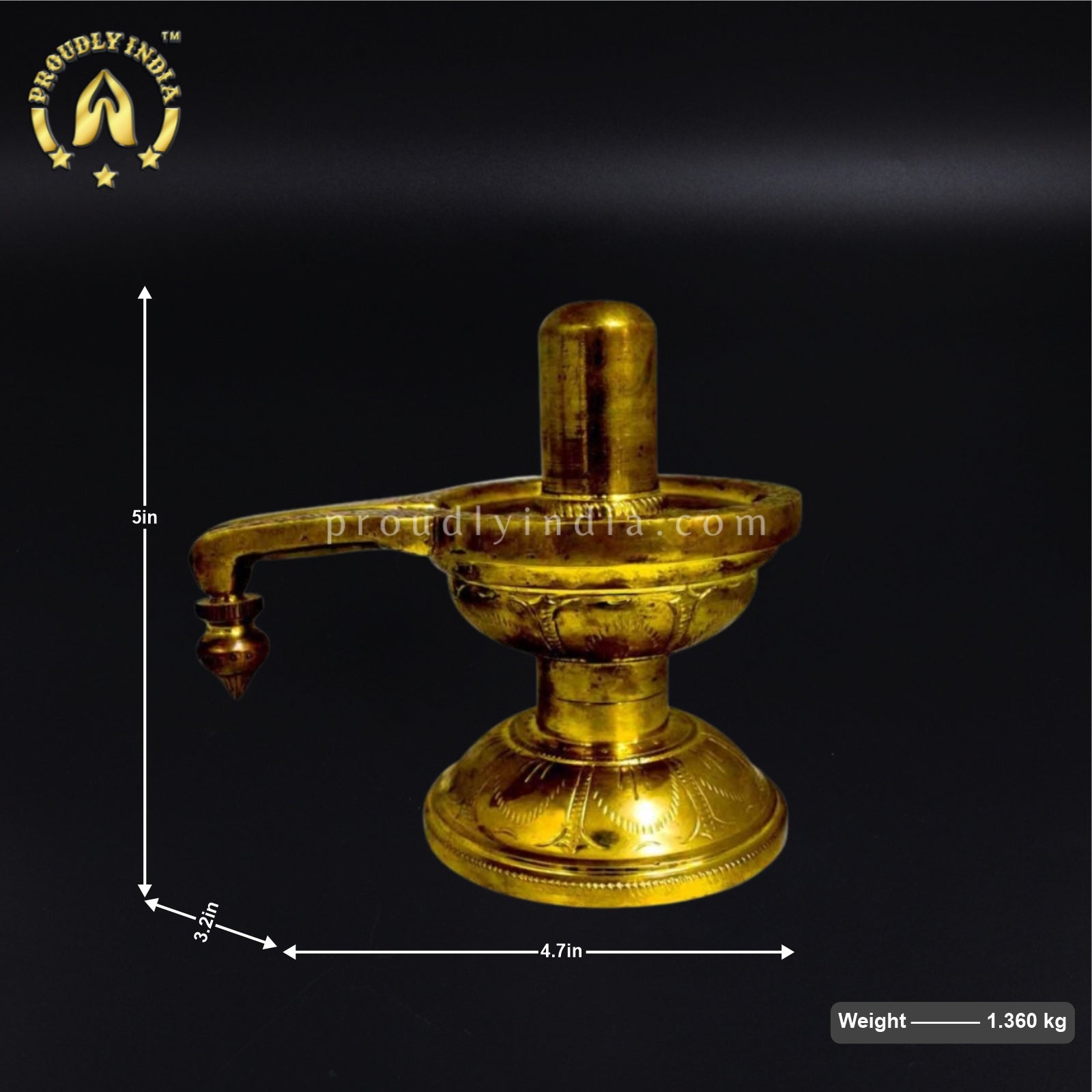 Shiva Linga Religious Brass Statue