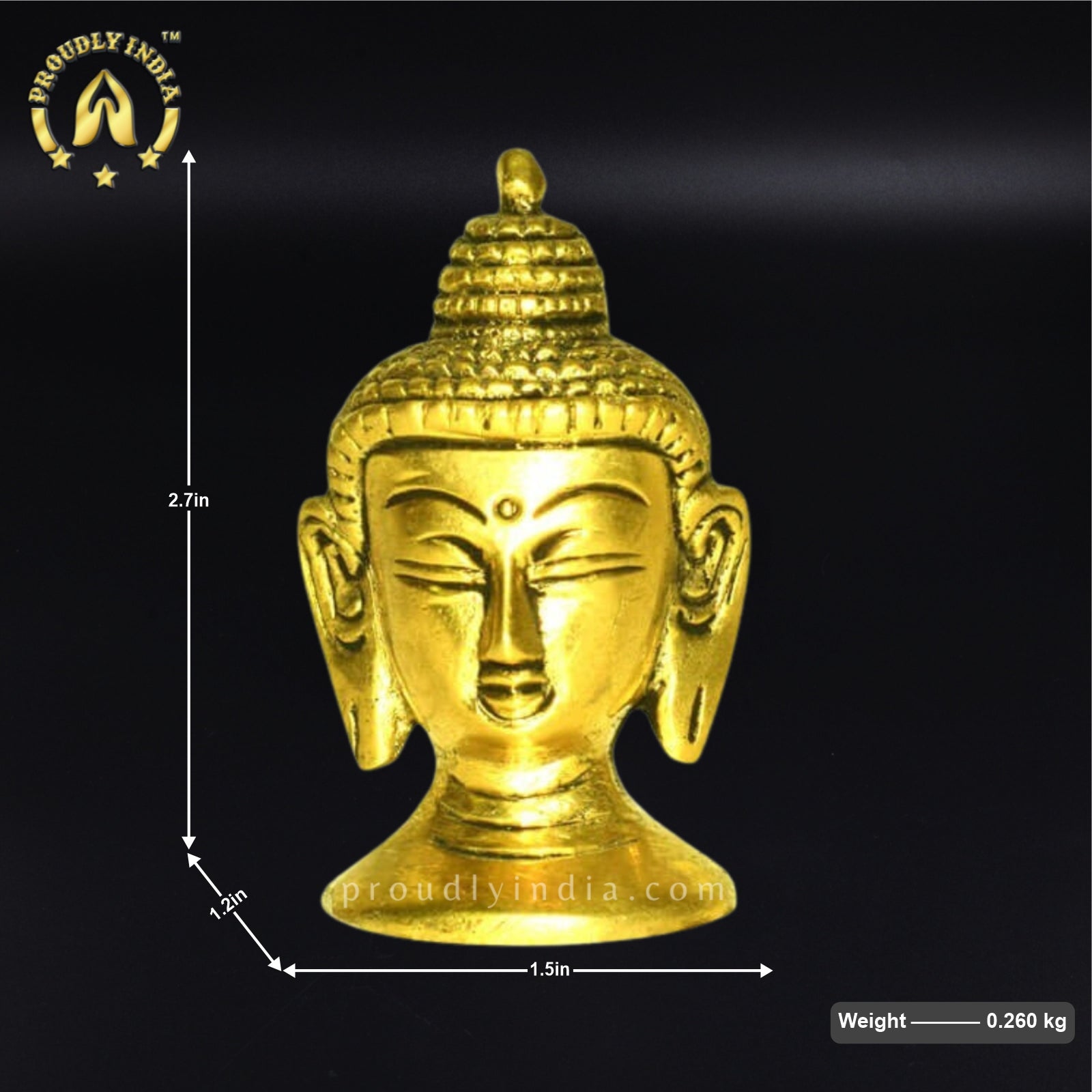 Brass Buddha Head Statue