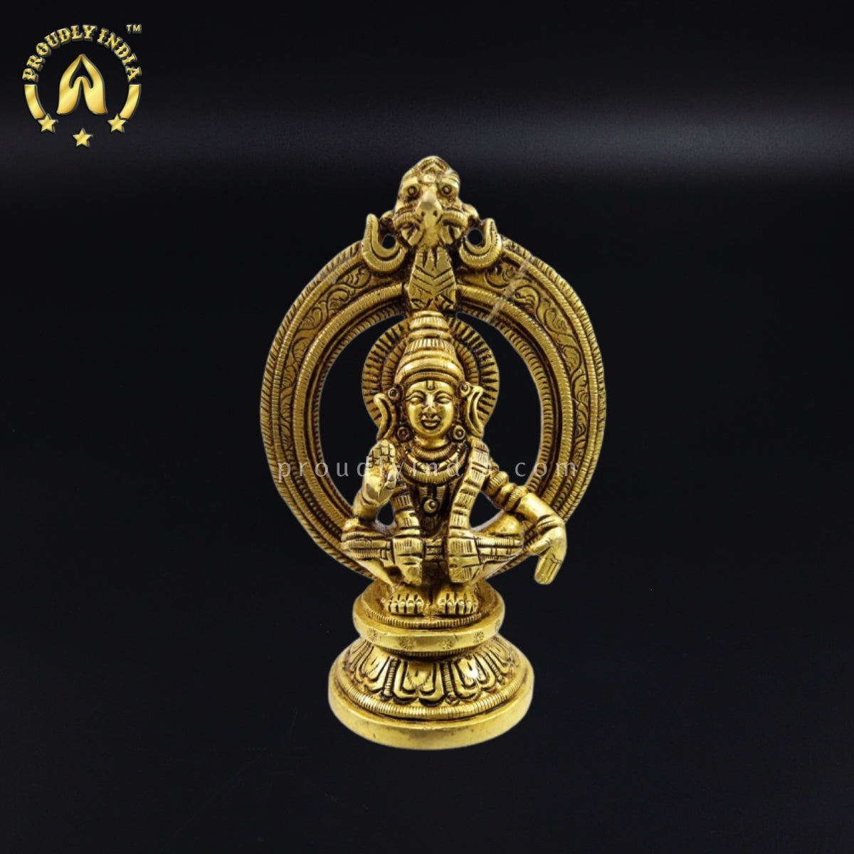 5.5" Brass Ayyappan Idol with Arch