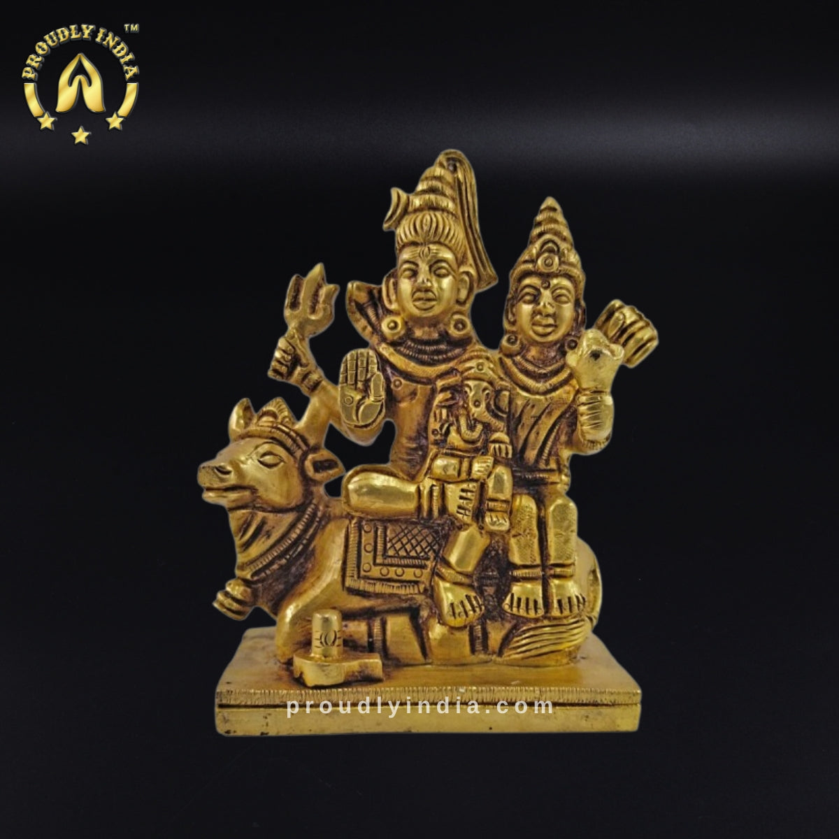 Brass Lord Shiva Family Statue