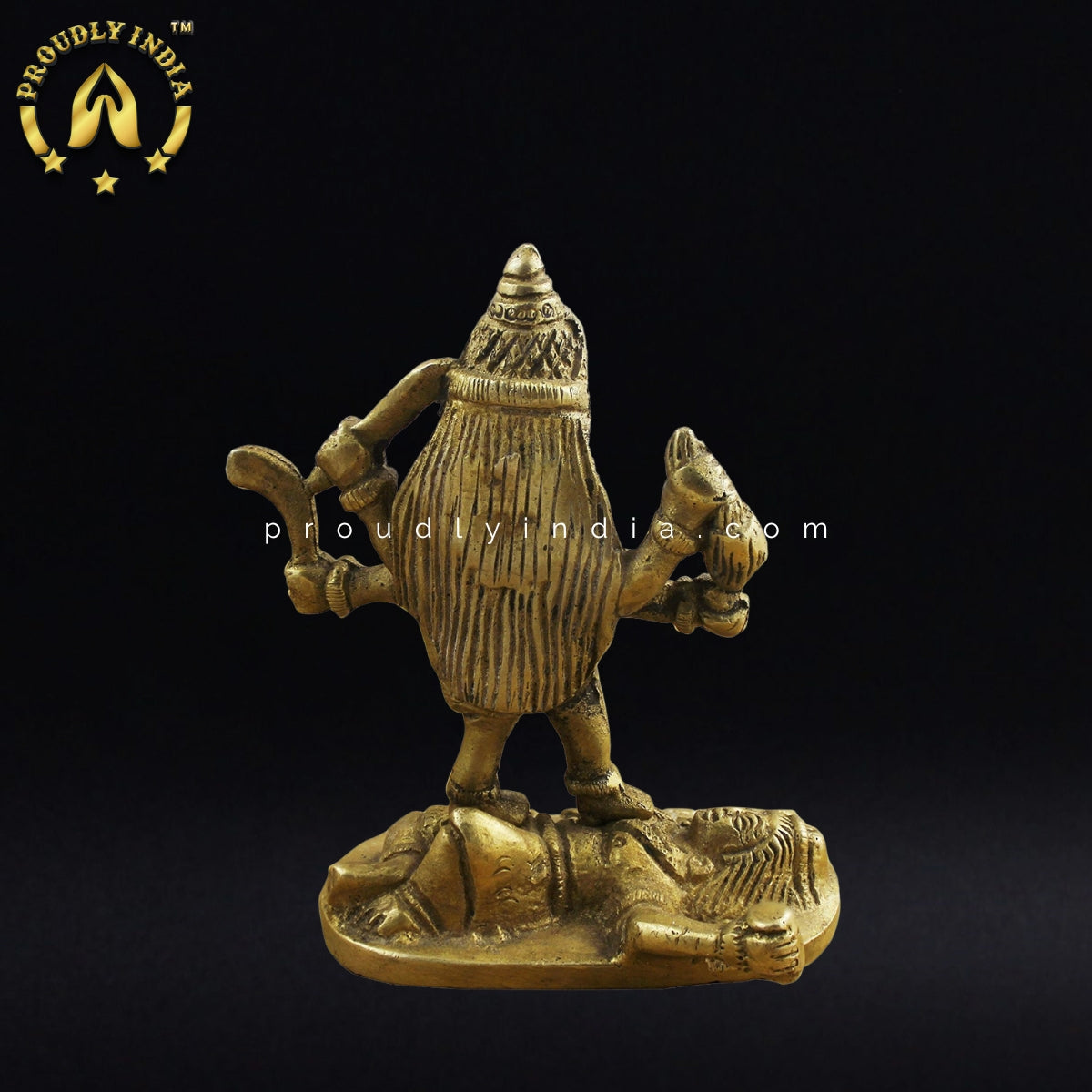 2.7" Brass Kali Mata Statue